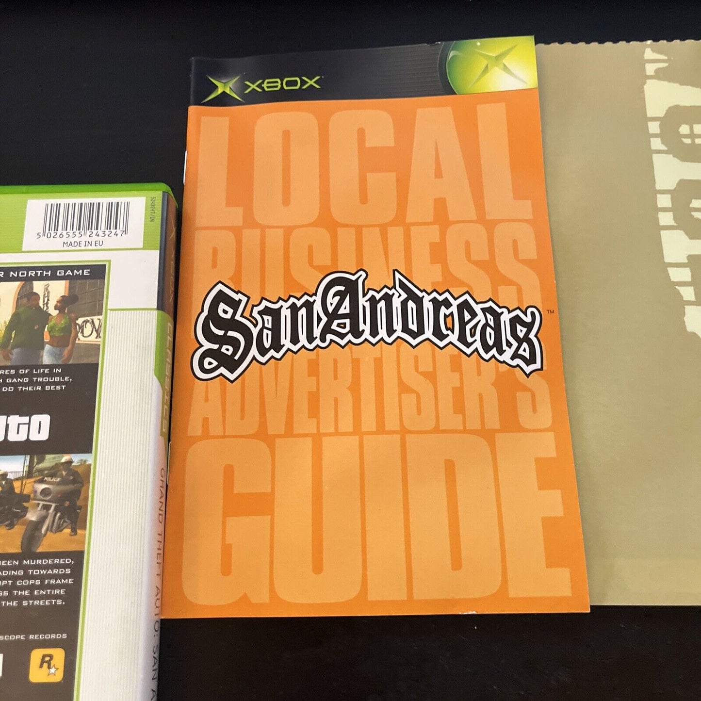 Grand Theft Auto San Andreas - Microsoft Xbox Original Edition PAL Manual Map