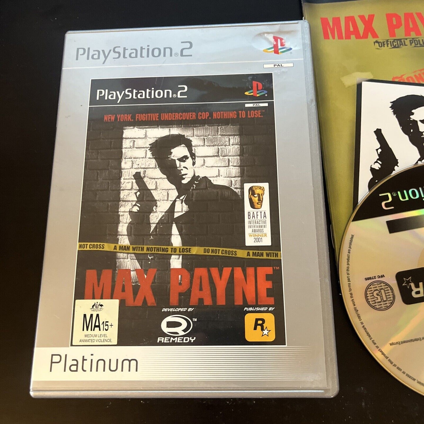 Max Payne (Sony PlayStation 2, 2001) With Manual PAL