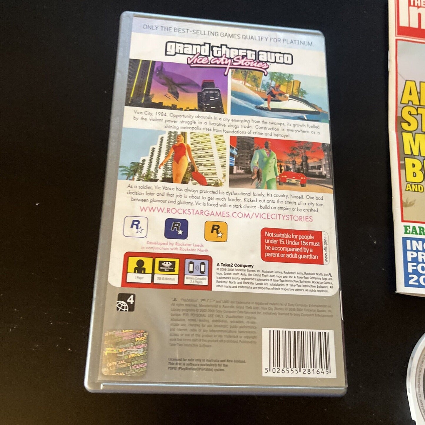 Grand Theft Auto - Vice City Stories PSP Game With Manual