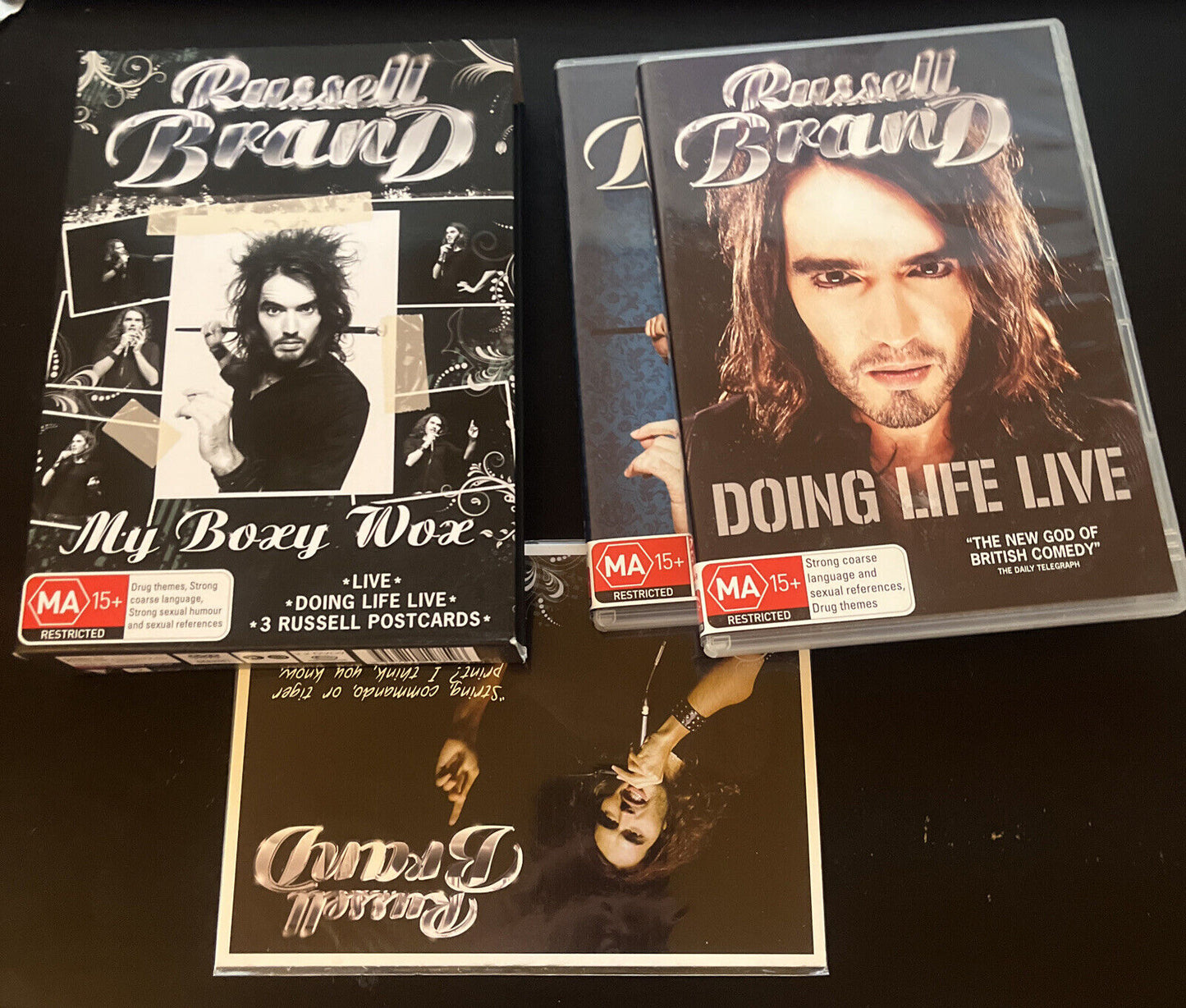 Russell Brand - My Boxy Wox (DVD, 2009, 2-Disc & Postcards) Region 4