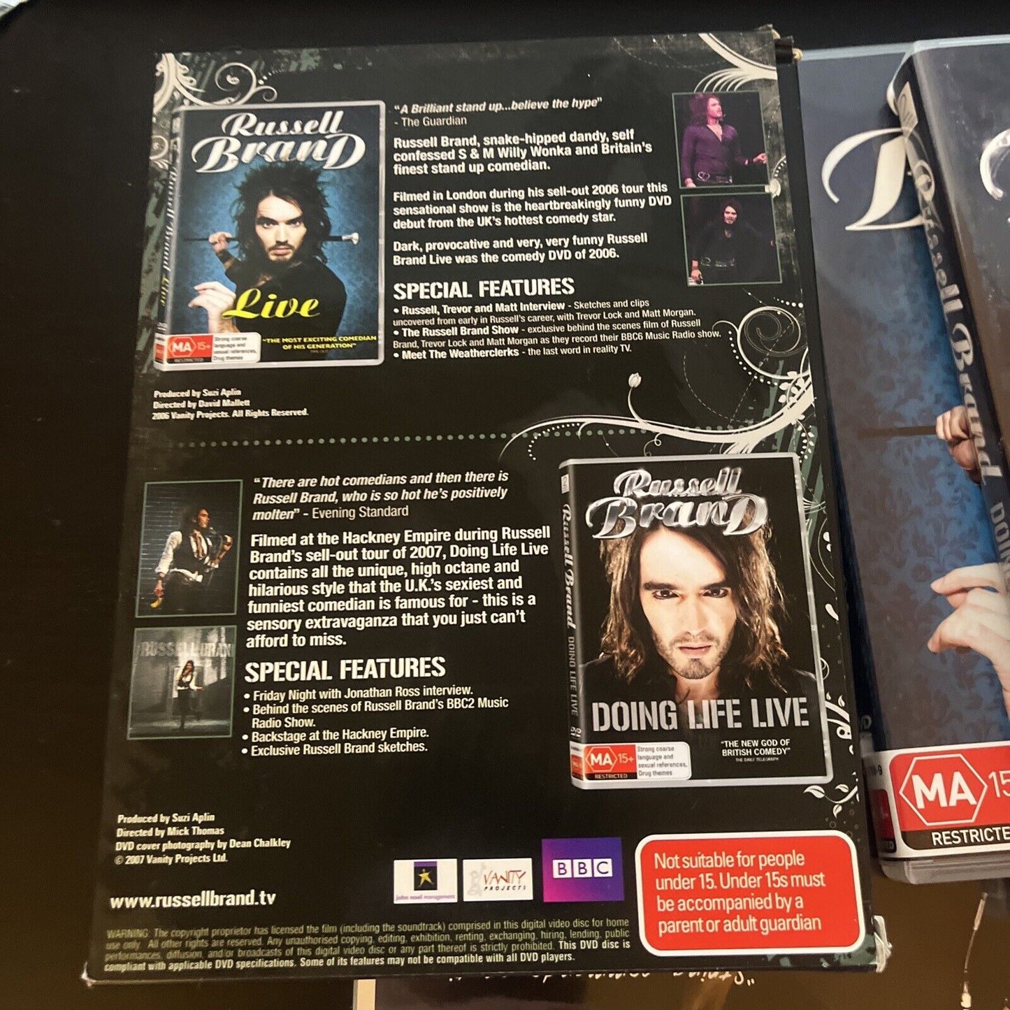 Russell Brand - My Boxy Wox (DVD, 2009, 2-Disc & Postcards) Region 4