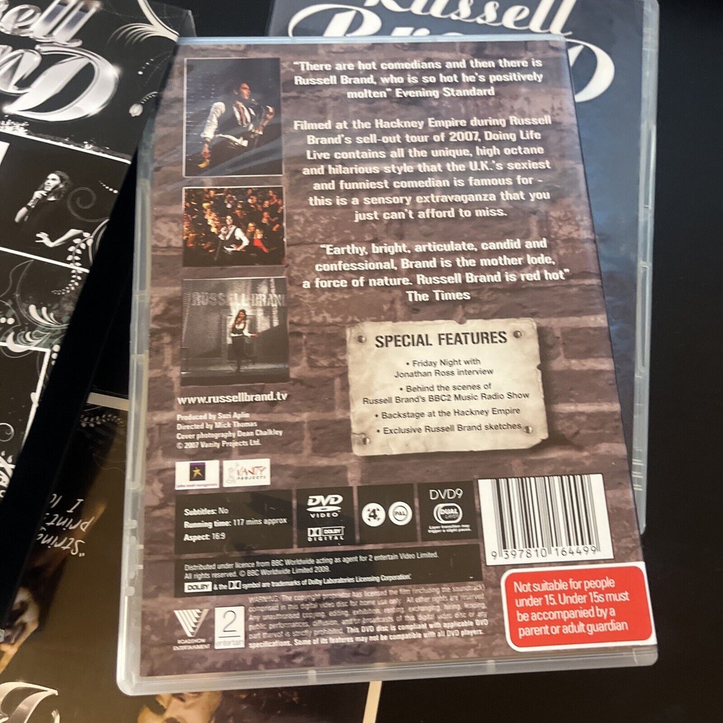 Russell Brand - My Boxy Wox (DVD, 2009, 2-Disc & Postcards) Region 4