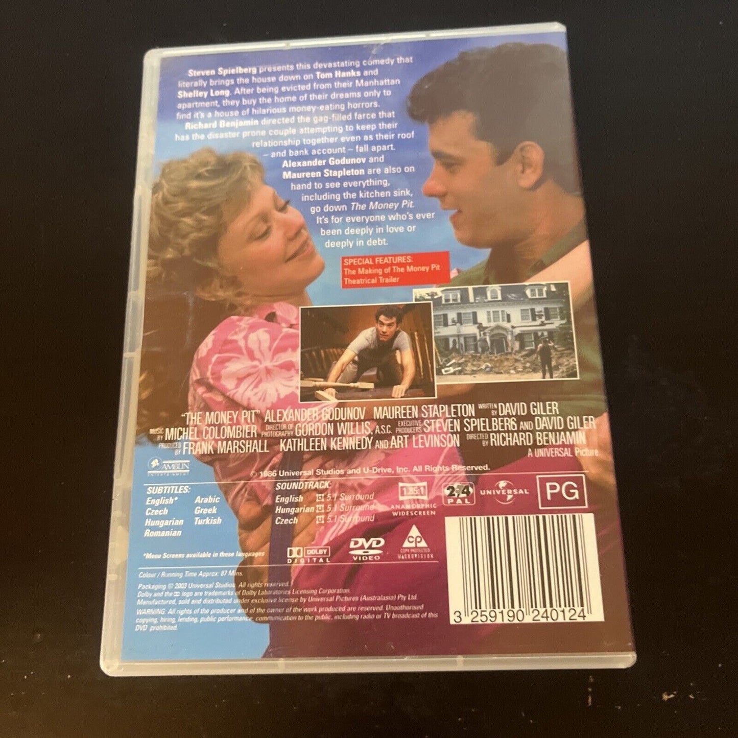 The Money Pit (DVD, 1986) Shelley Long, Tom Hanks Region 4 &2