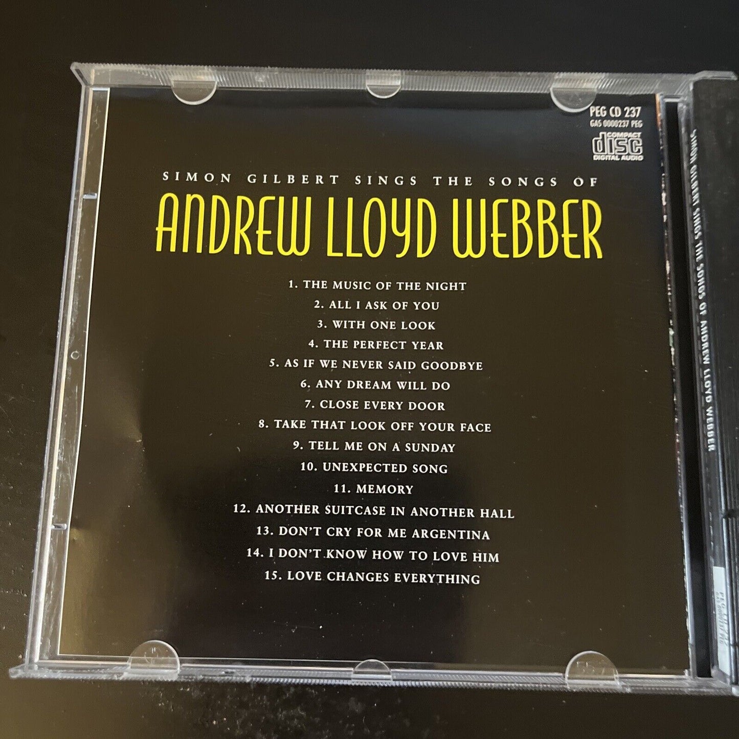 Simon Gilbert Sings The Songs Of Andrew Lloyd Webber (CD, 1999)