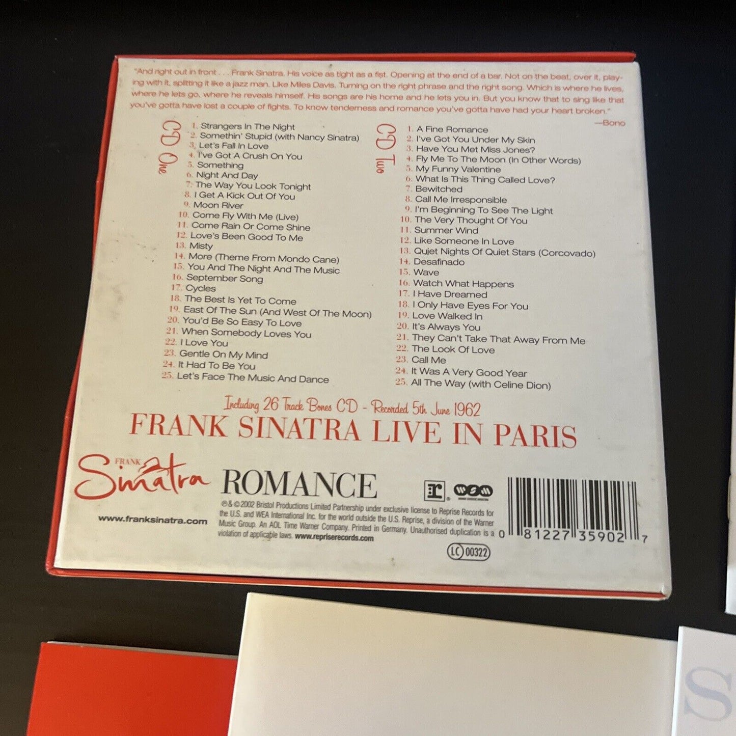 Frank Sinatra - Romance: The Love Songs (CD, 2002, 3-Disc)