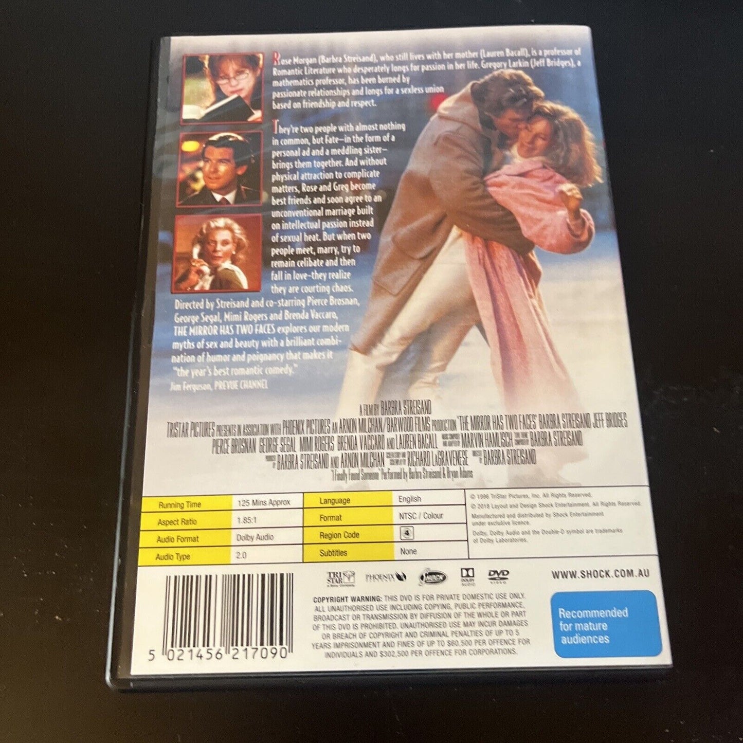 The Mirror Has Two Faces (DVD, 1996) Barbra Streisand, Jeff Bridges NEW Region 4