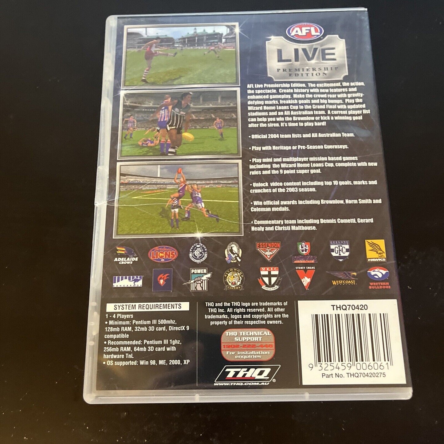 AFL Live: Premiership Edition (PC Windows 98/2000/XP CD-ROM, 2004)