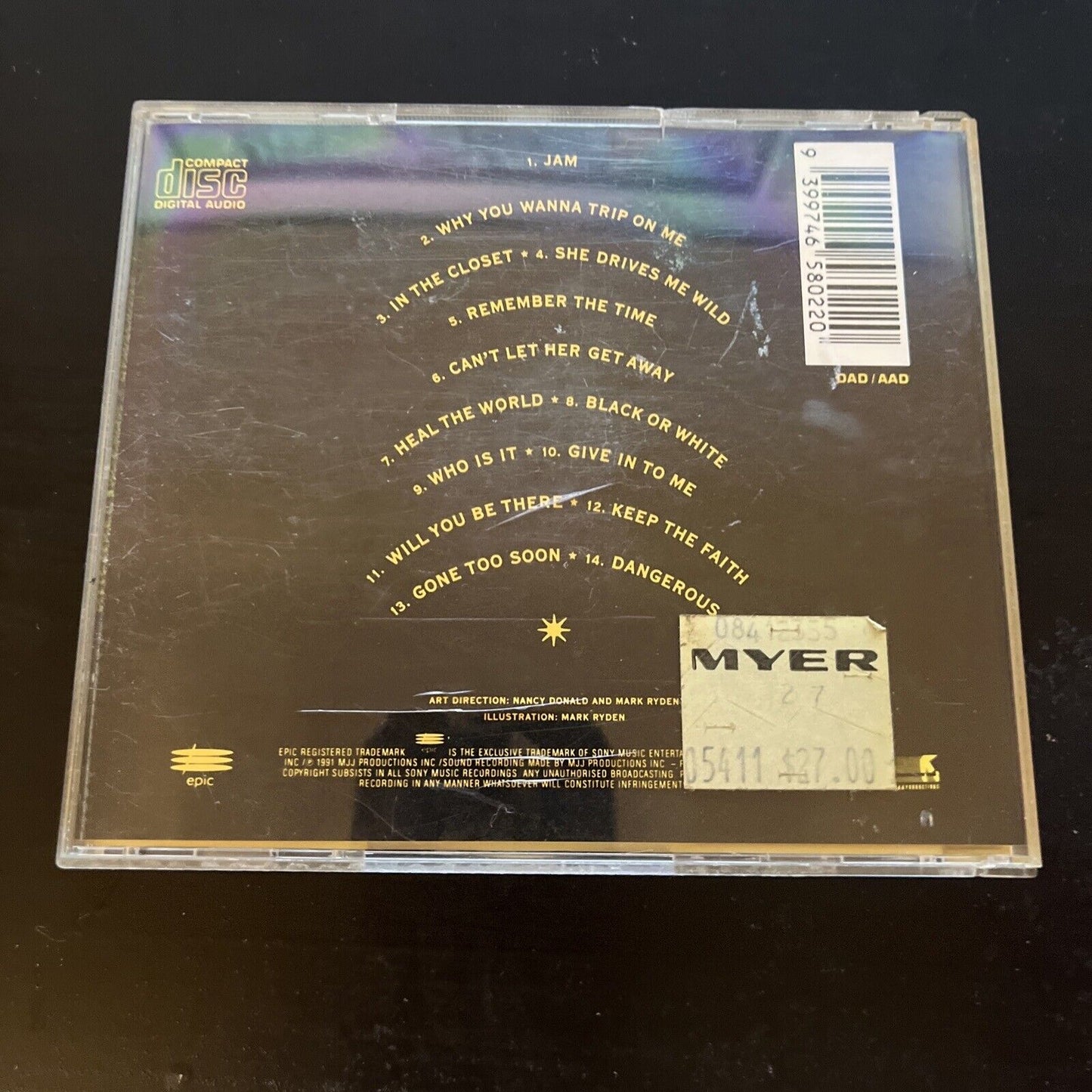 Michael Jackson - Dangerous (CD, 1991) 14 Track Album 4658022