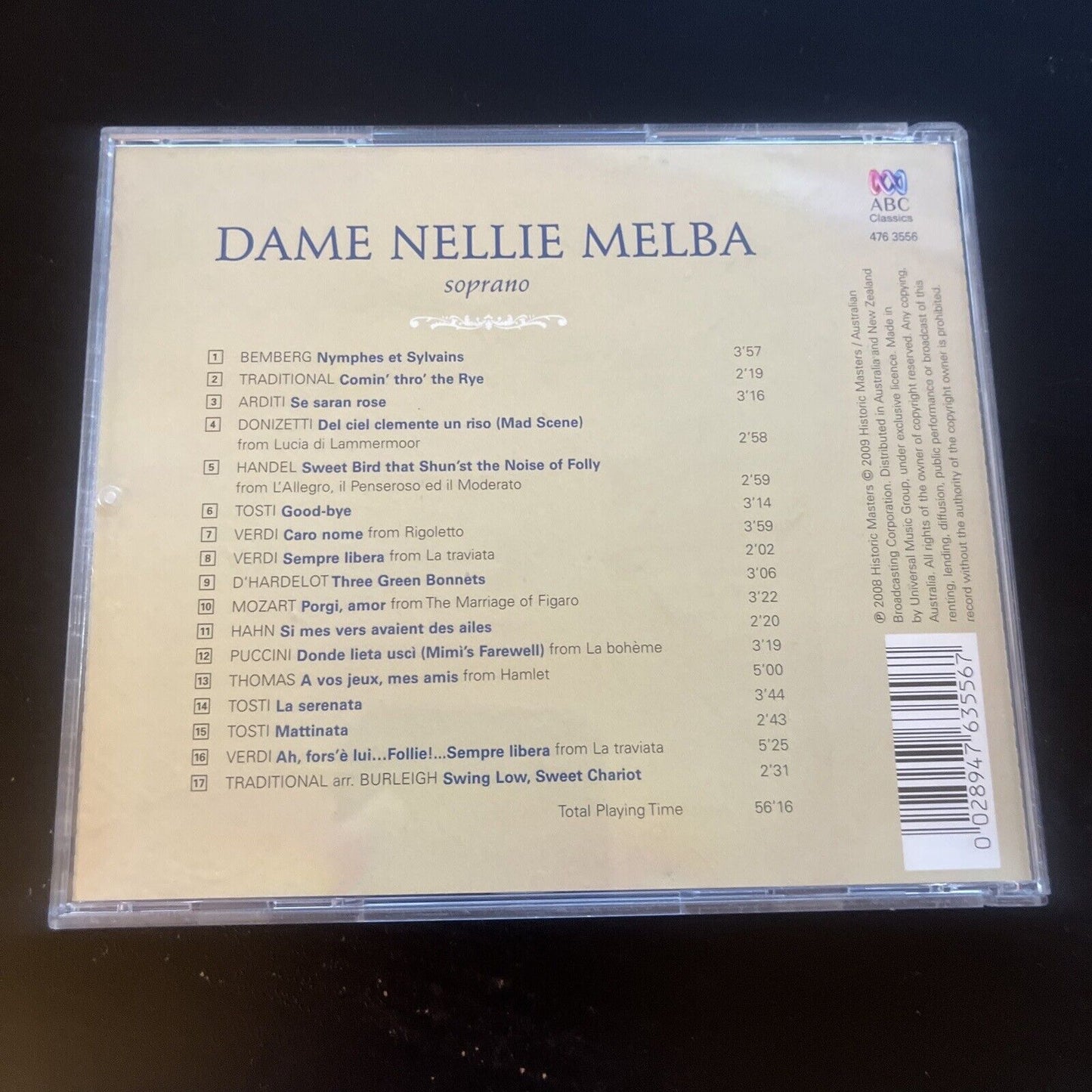 Dame Nellie Melba - The First Recordings (CD, 2009) ABC Classics
