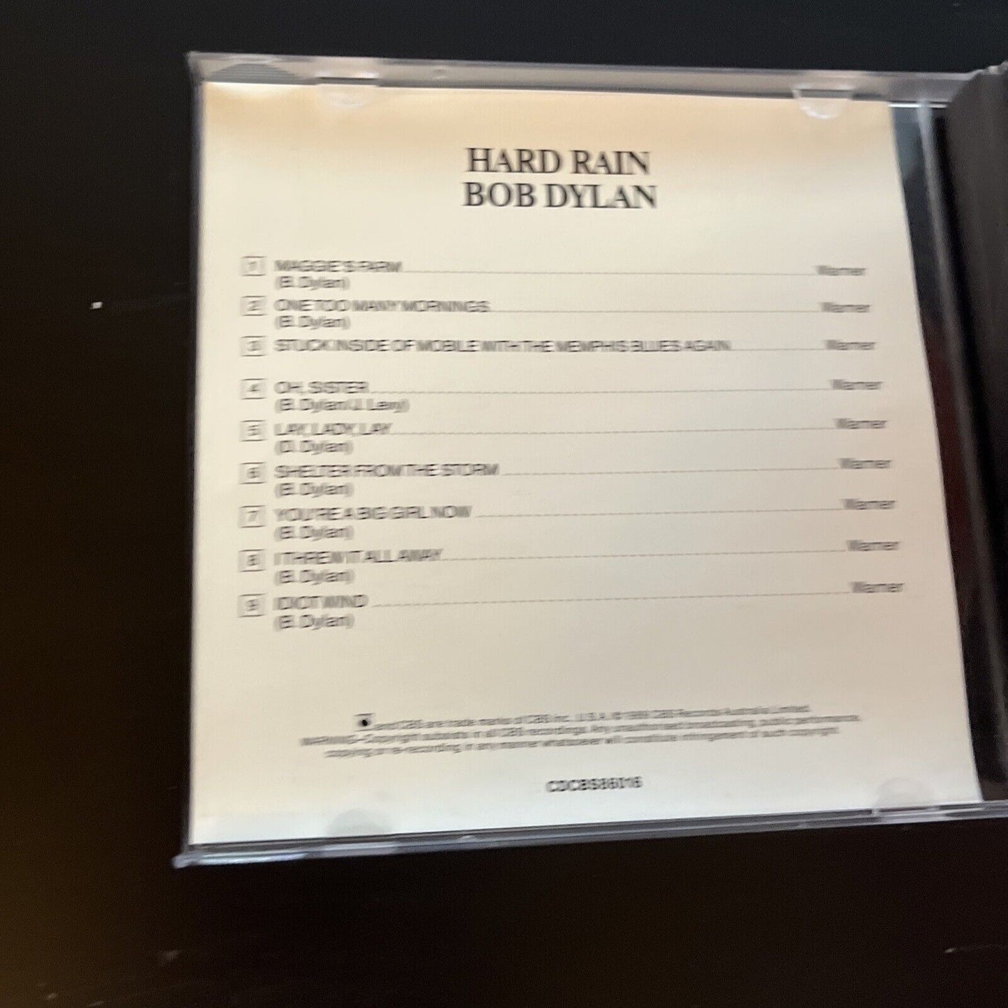 Bob Dylan – Hard Rain (CD, 1989) CDCBS 86016