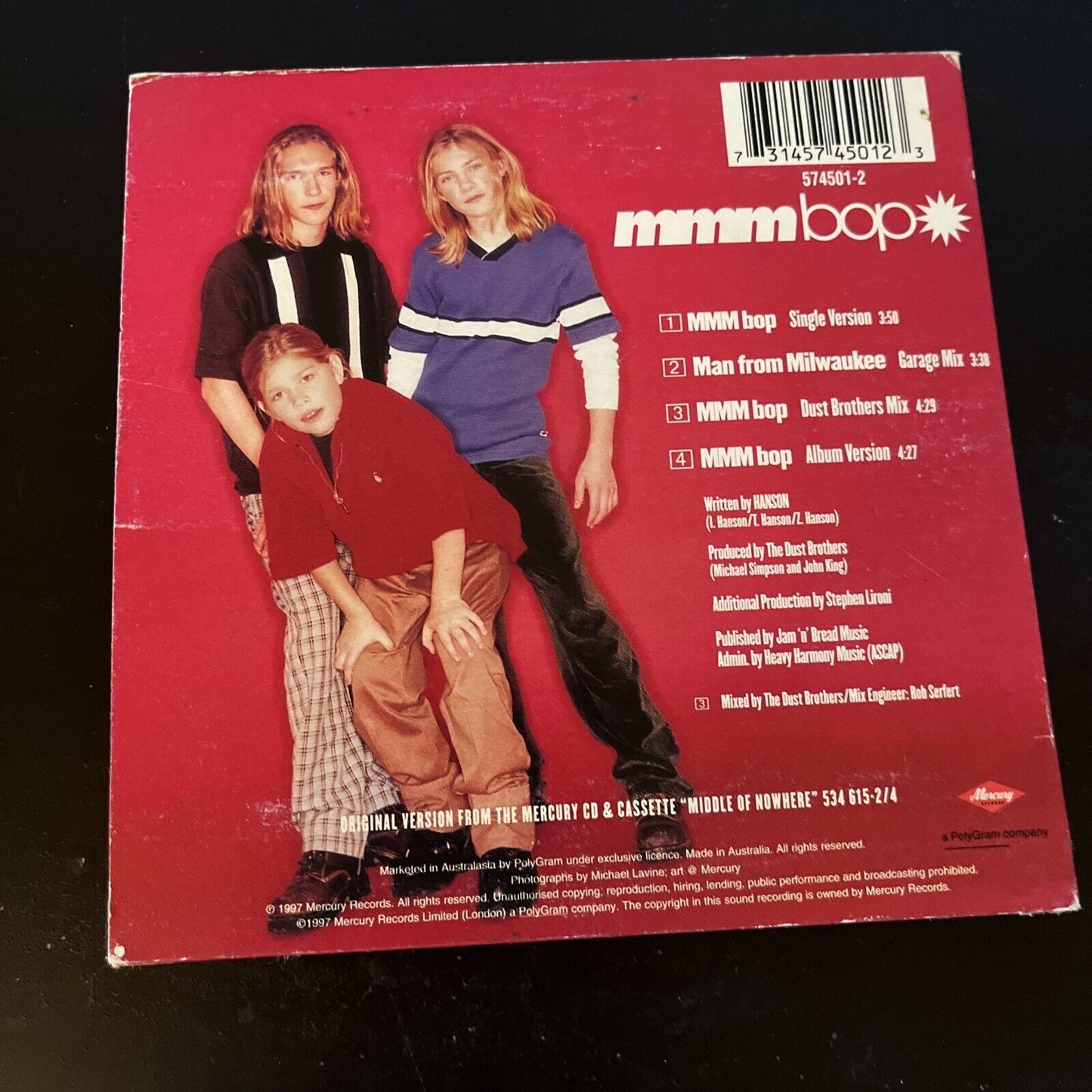 Hanson - MMMBop (CD, 1997) 574501-2