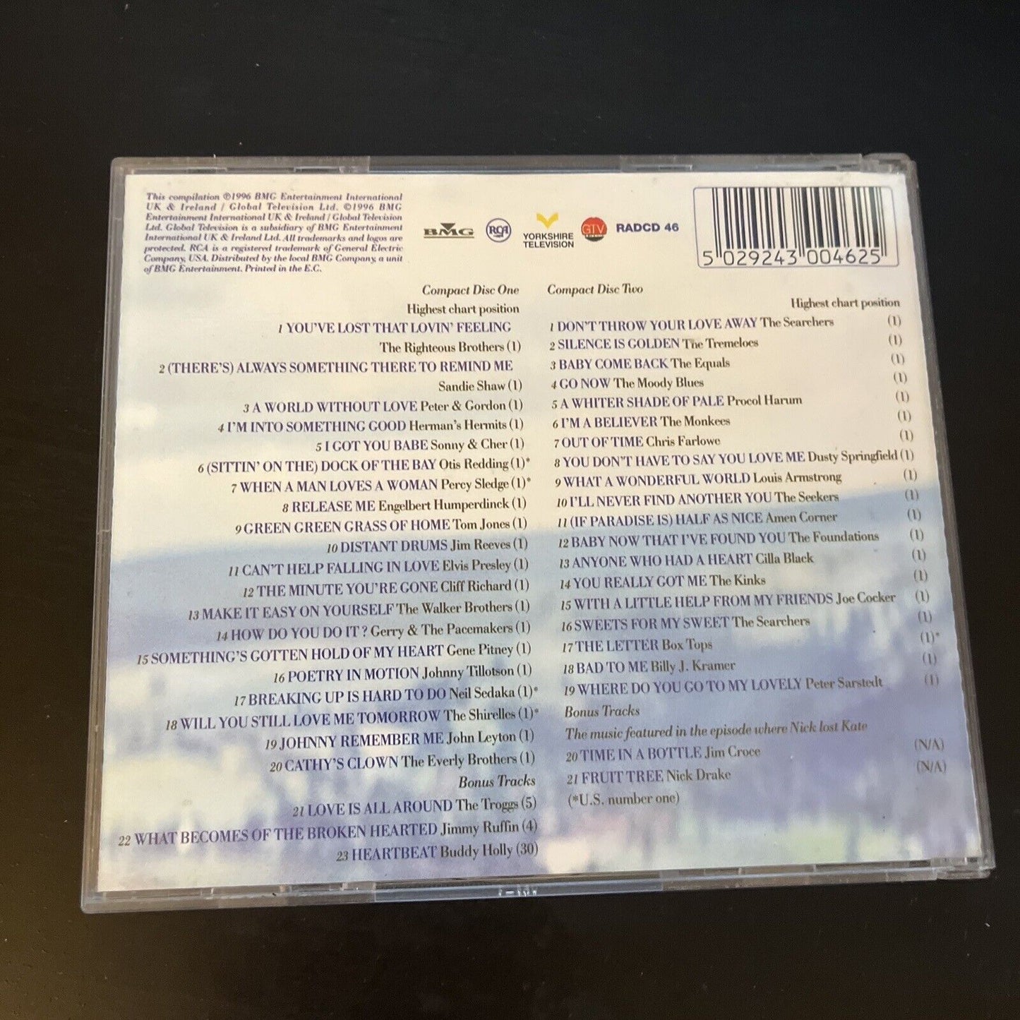 Heartbeat - Number One Songs Of The Sixties (CD, 1996, 2-Disc)