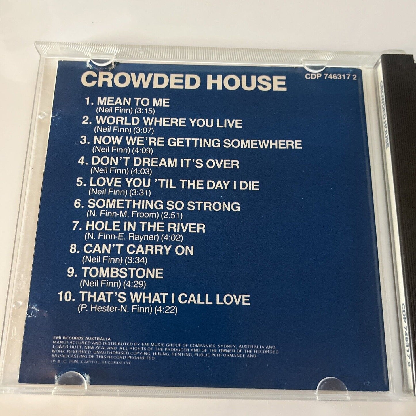 Crowded House By Crowded House (CD, 1986) CDP7463172