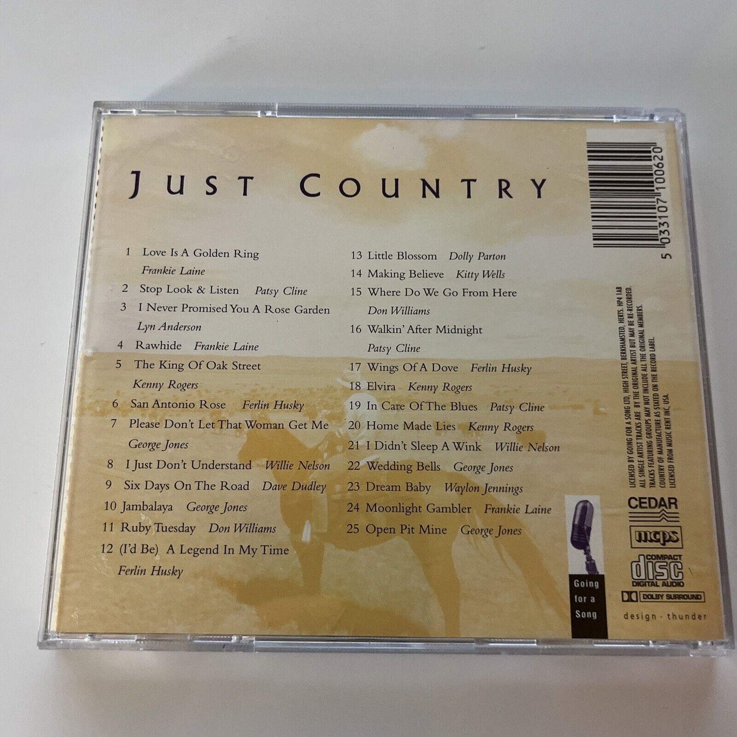 Just Country  - Patsy Cline, Kenny Rogers, Dolly Parton, Willie Nelson (CD)