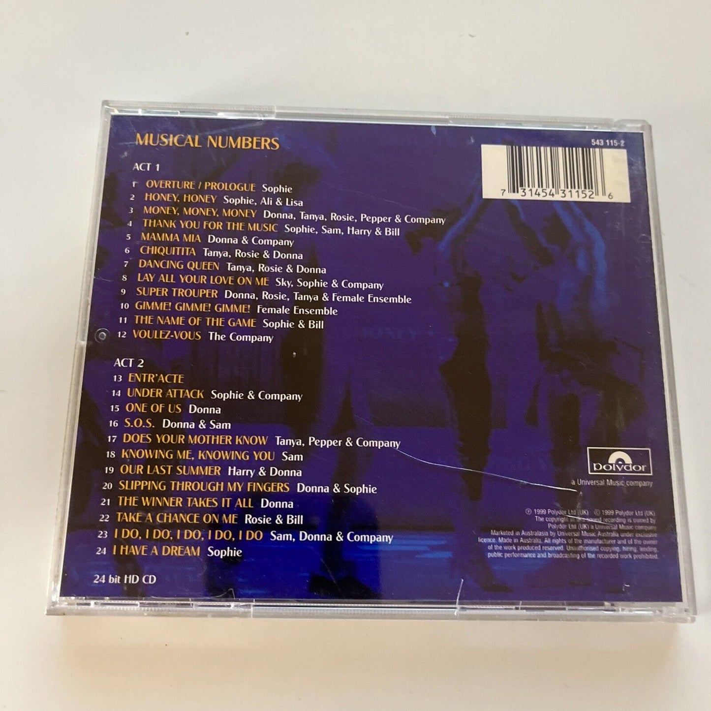 Mamma Mia! The Musical Based On The Songs Of ABBA (CD, 2000)