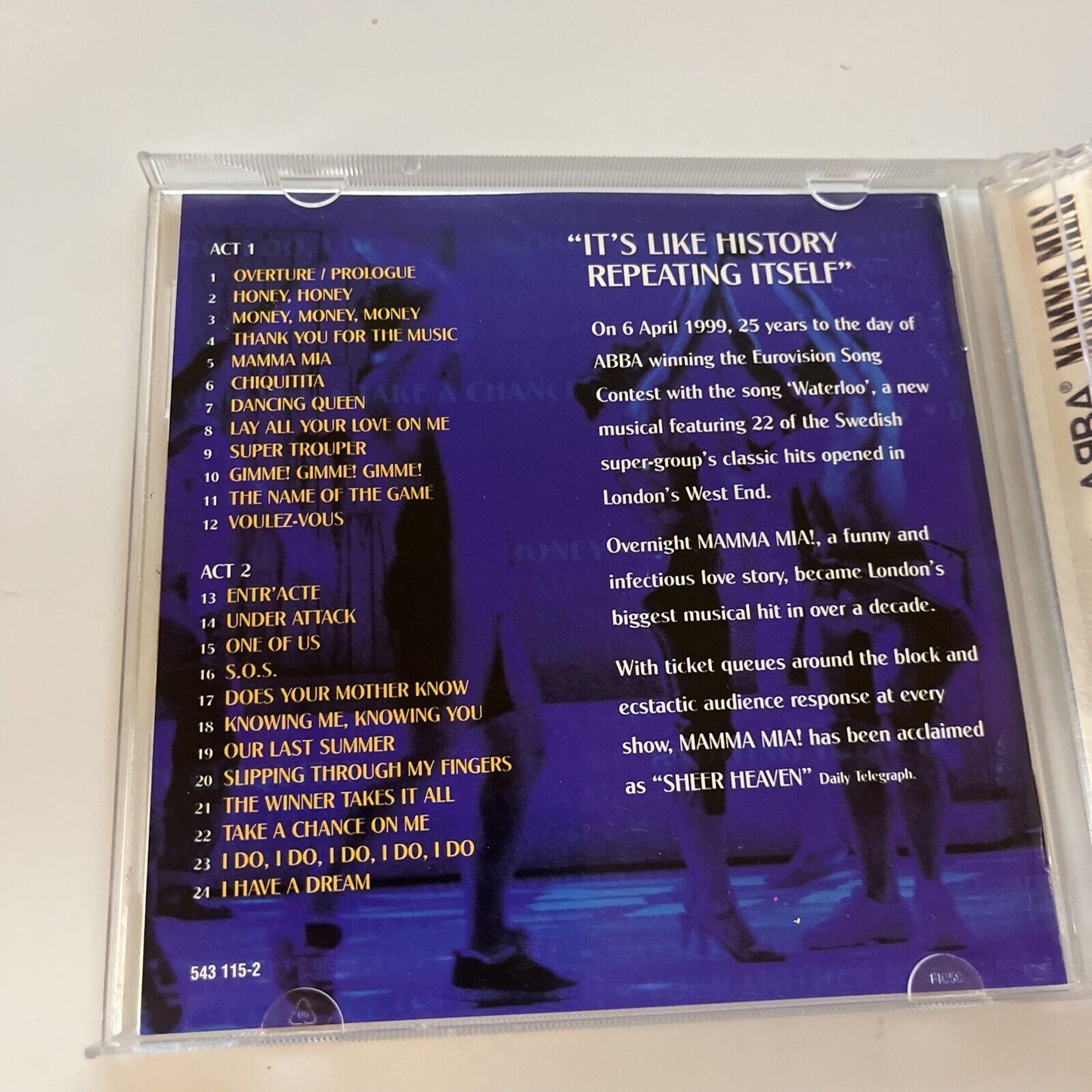 Mamma Mia! The Musical Based On The Songs Of ABBA (CD, 2000)