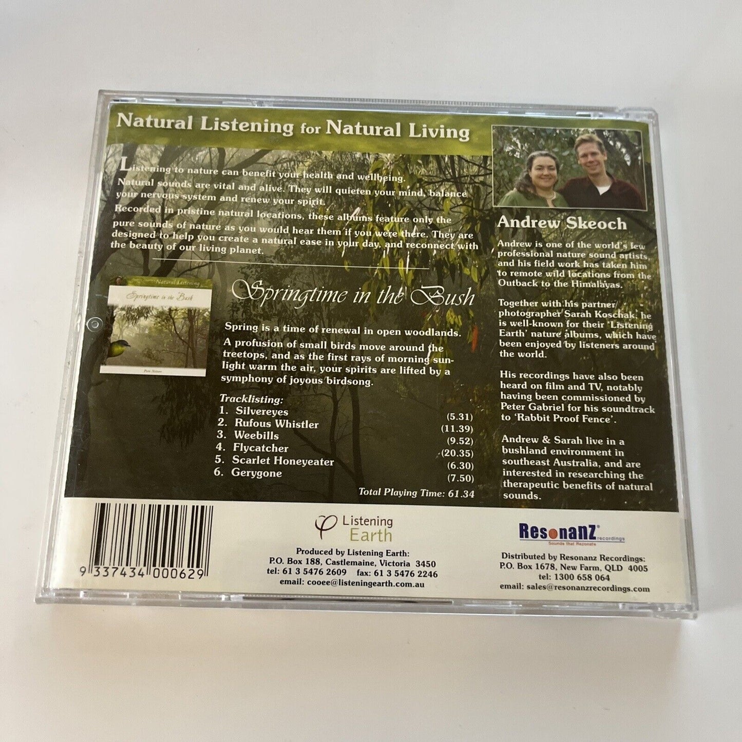 Andrew Skeoch - Springtime in the Bush (CD) Resonanz Natural Listening Series