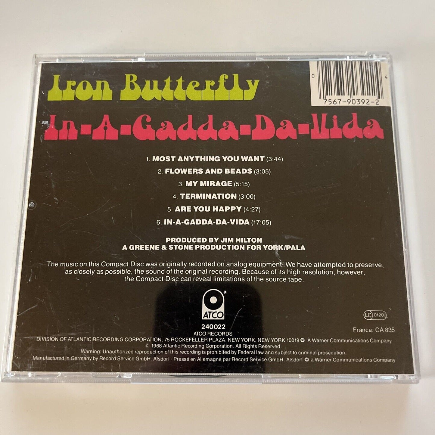 Iron Butterfly - In-A-Gadda-Da-Vida (CD, 1987)