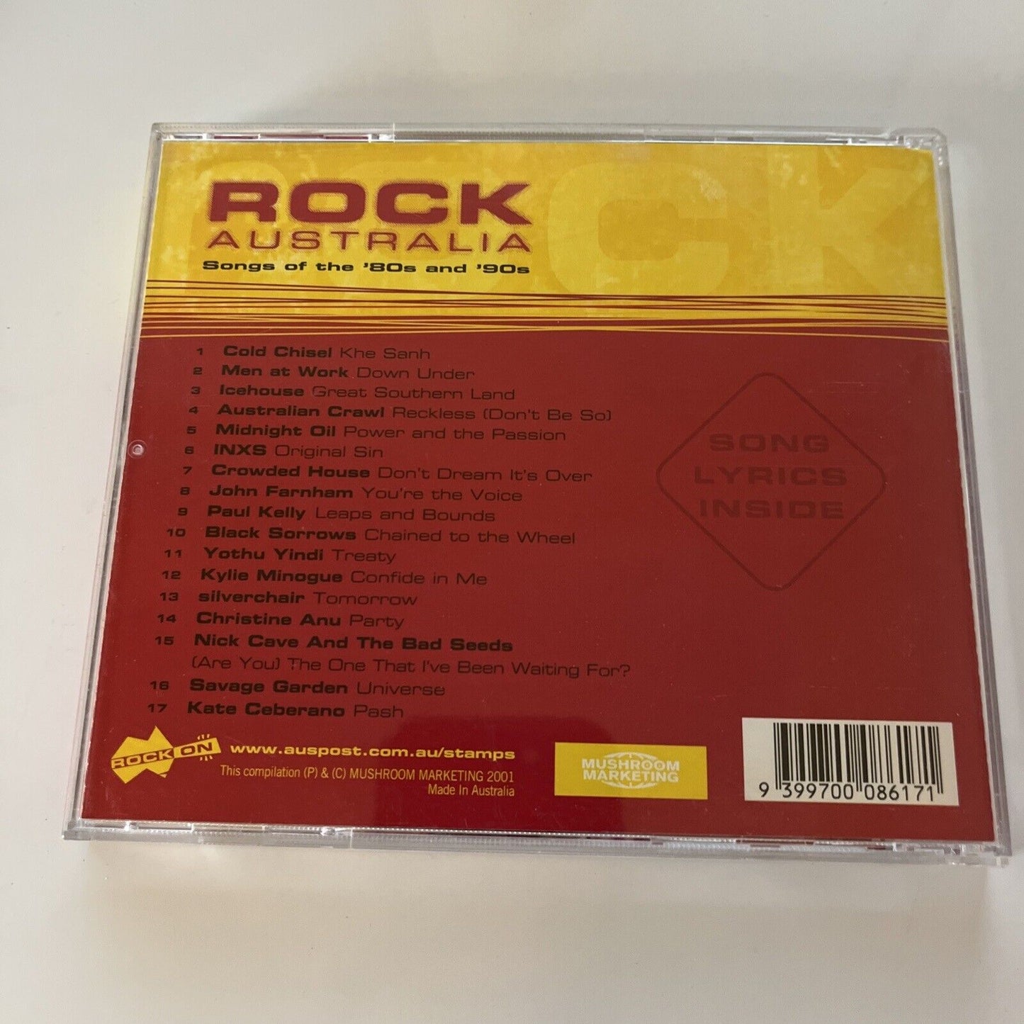 Rock Australia - Songs of The ‘80s and ‘90s (CD, 2001)