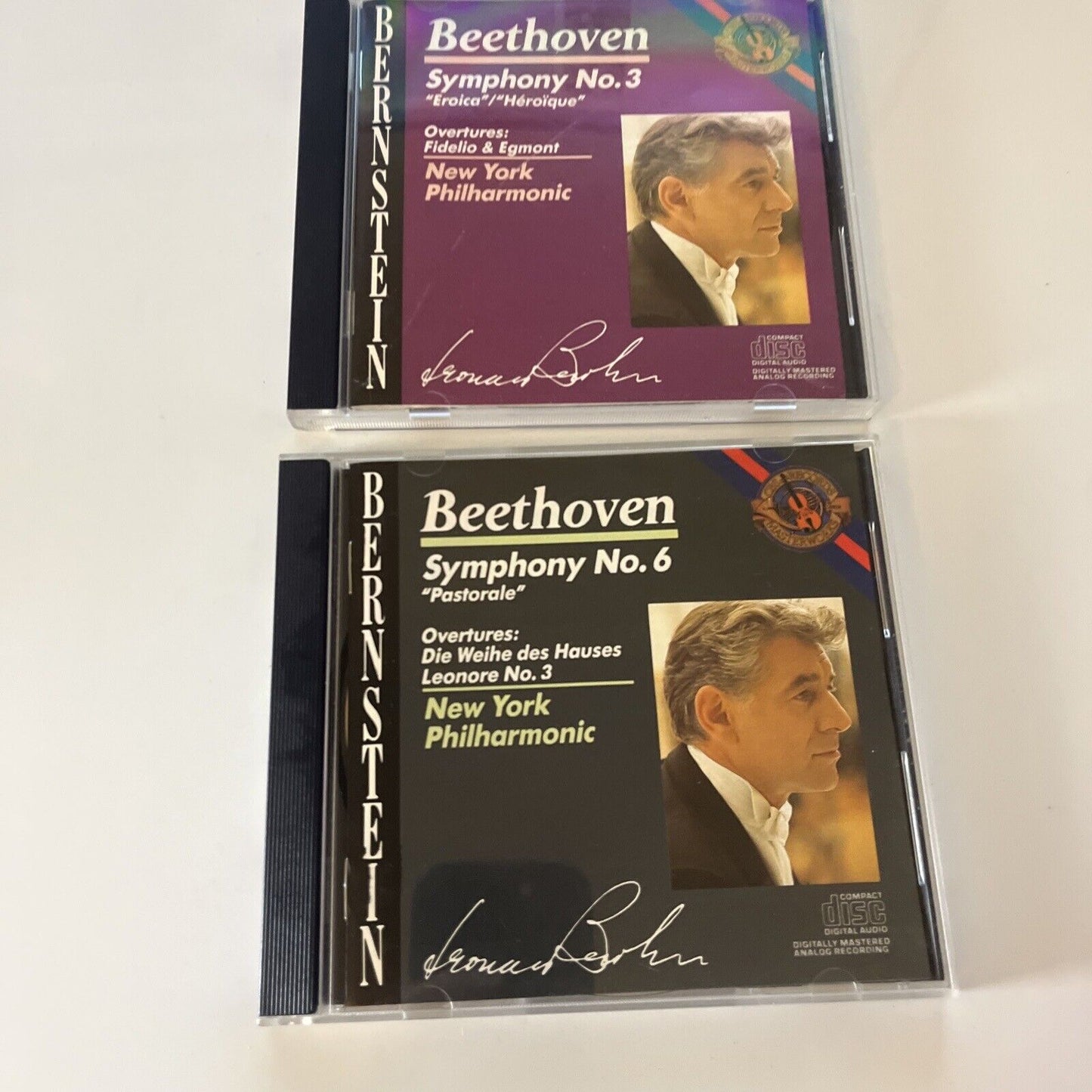 Leonard Bernstein - Ludwig Van Beethoven Symphony No 3 & 6 (CD, 1986) Mk42220