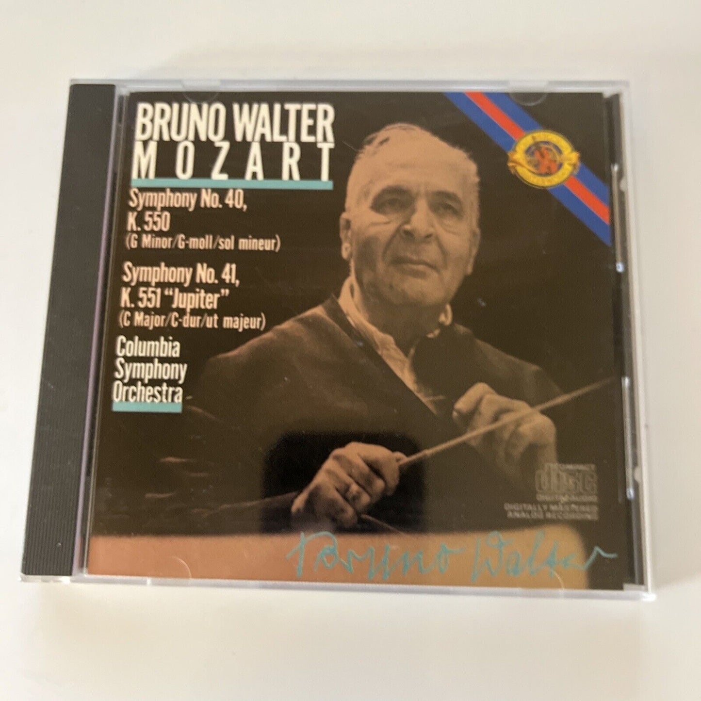 Bruno Walter - Mozart Symphony No 40 & 41 (CD, 1985) Mk42028