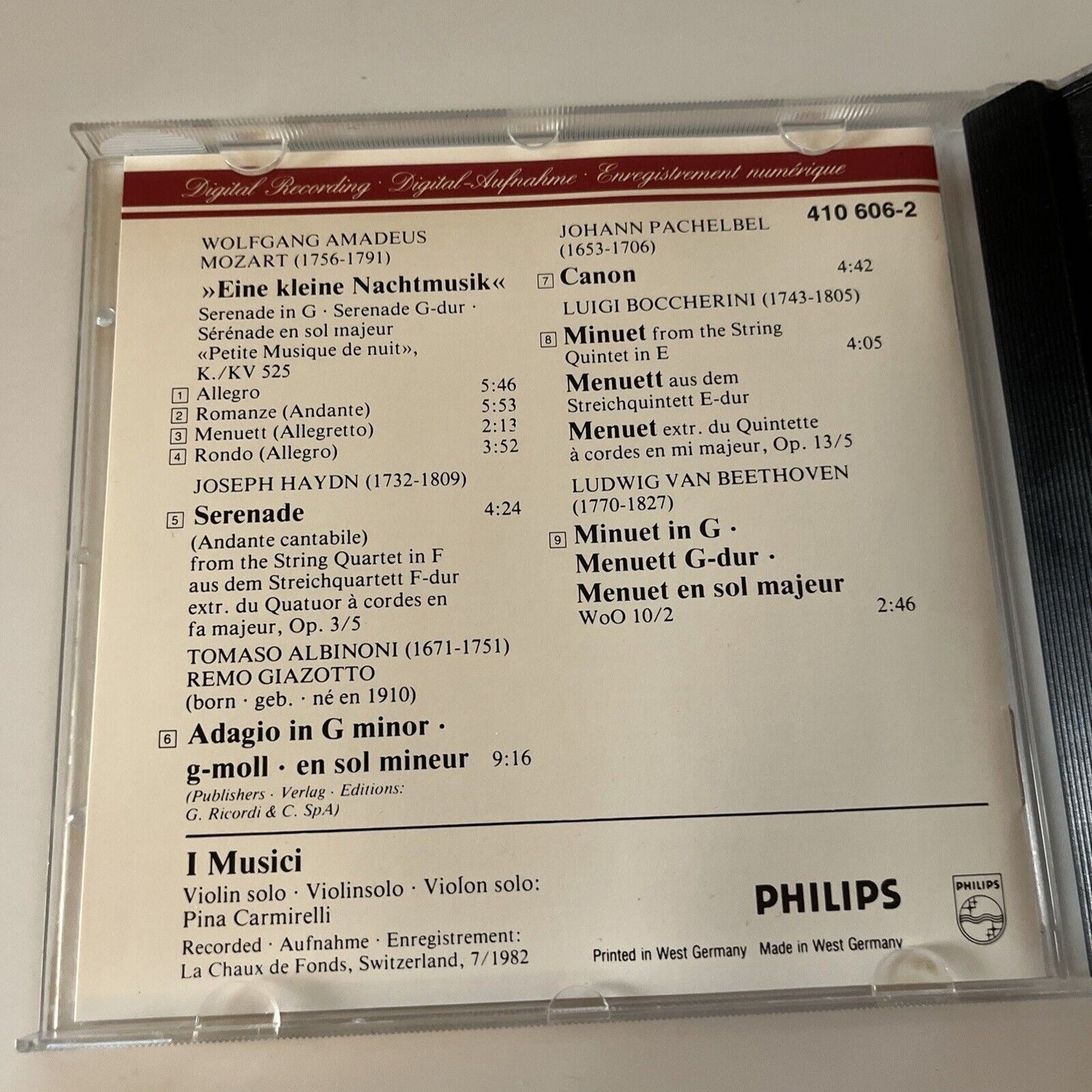 I Musicians - Pachelbel: Canon; Mozart, Abinoni, et al (CD, 1983)