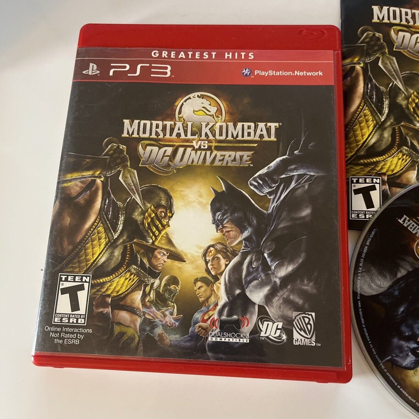 Mortal Kombat VS DC Universe Sony Playstation 3 With Manual