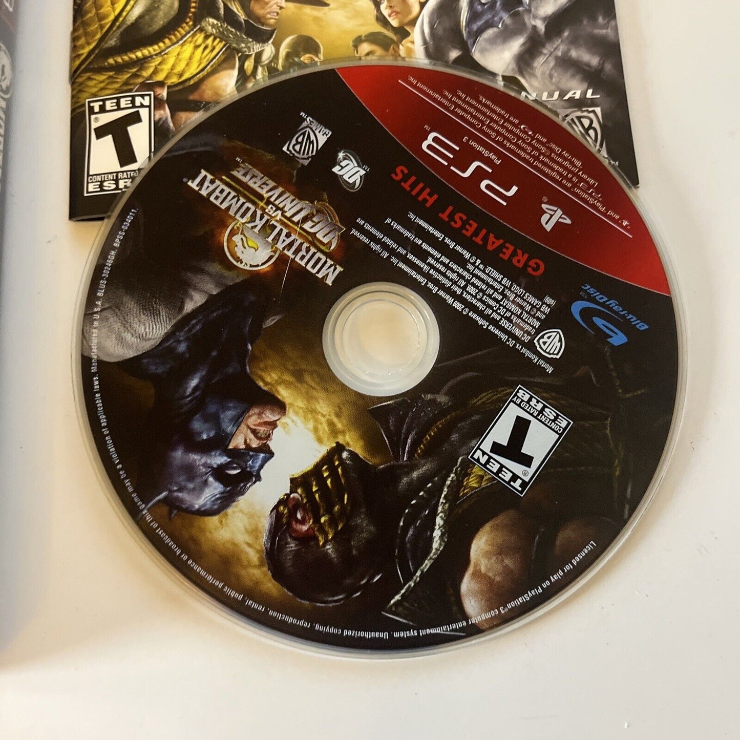 Mortal Kombat VS DC Universe Sony Playstation 3 With Manual