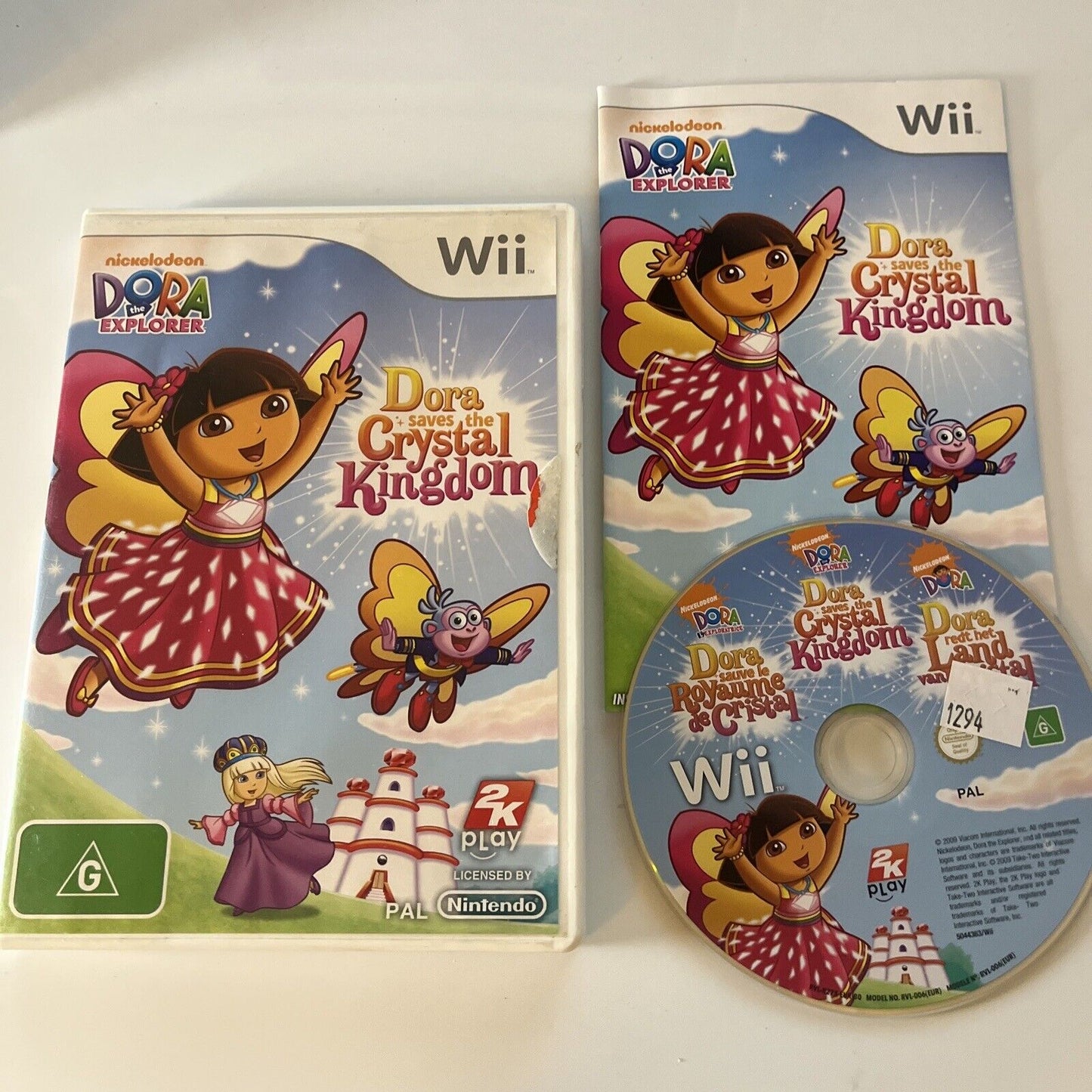 Dora the Explorer Saves the Crystal Kingdom - Nintendo Wii with Manual PAL