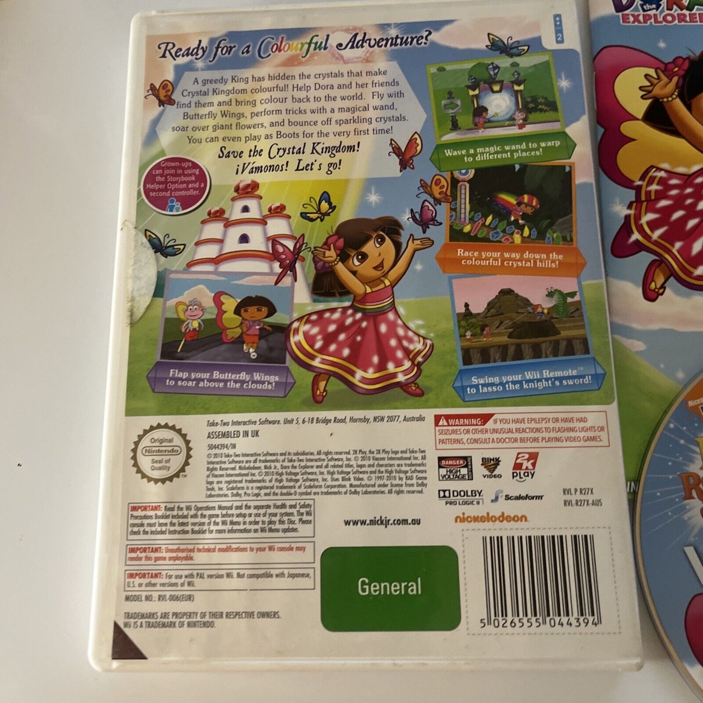 Dora the Explorer Saves the Crystal Kingdom - Nintendo Wii with Manual PAL