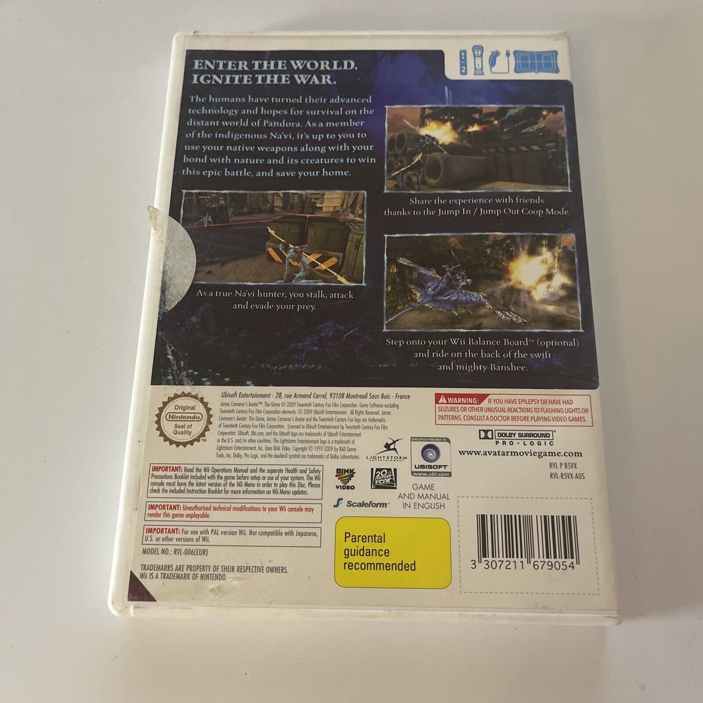 James Cameron's Avatar: The Game (Nintendo Wii, 2009) AUS PAL