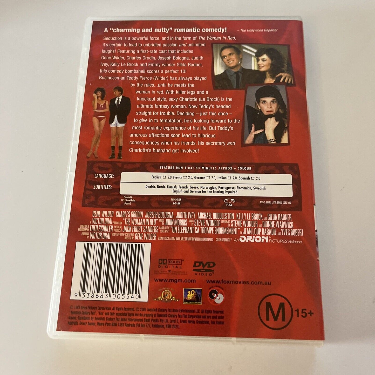 Woman In Red (DVD, 1984) Gilda Radner, Gene Wilder, Kelly Le Brock Region 4