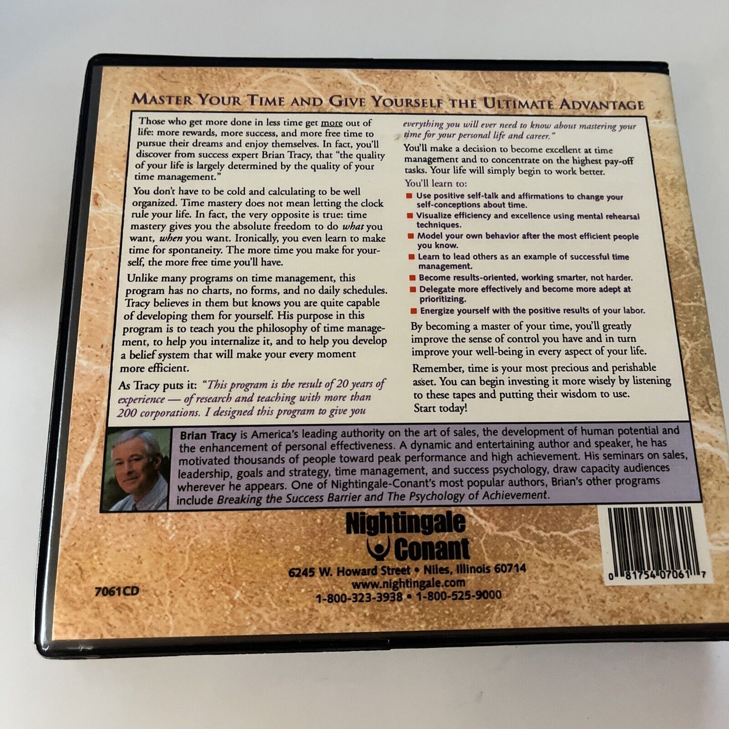 Brian Tracy - How To Master Your Time (Audio CD, 1989, 6-Disc)