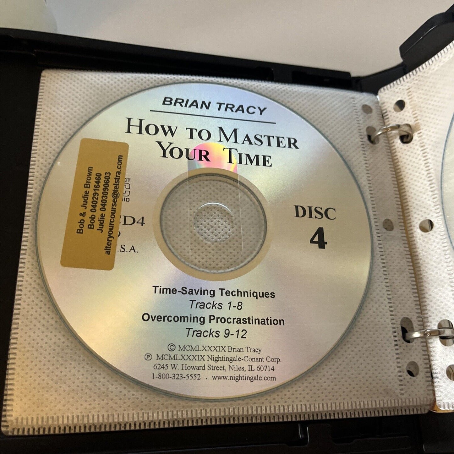 Brian Tracy - How To Master Your Time (Audio CD, 1989, 6-Disc)