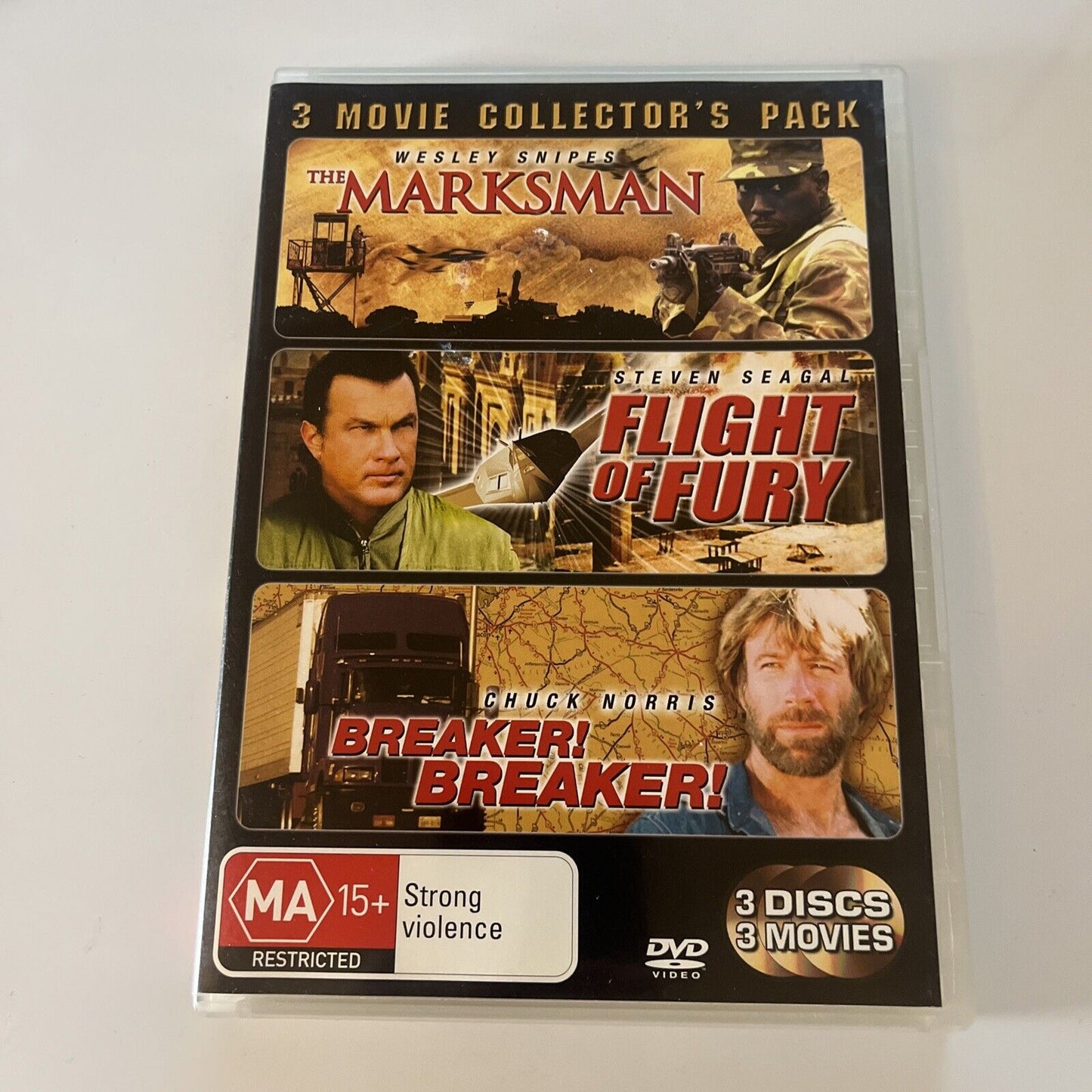 The Marksman / Flight Of Fury / Breaker! Breaker! DVD Steven Seagal Region 4