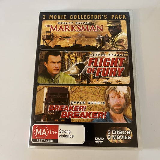 The Marksman / Flight Of Fury / Breaker! Breaker! DVD Steven Seagal Region 4