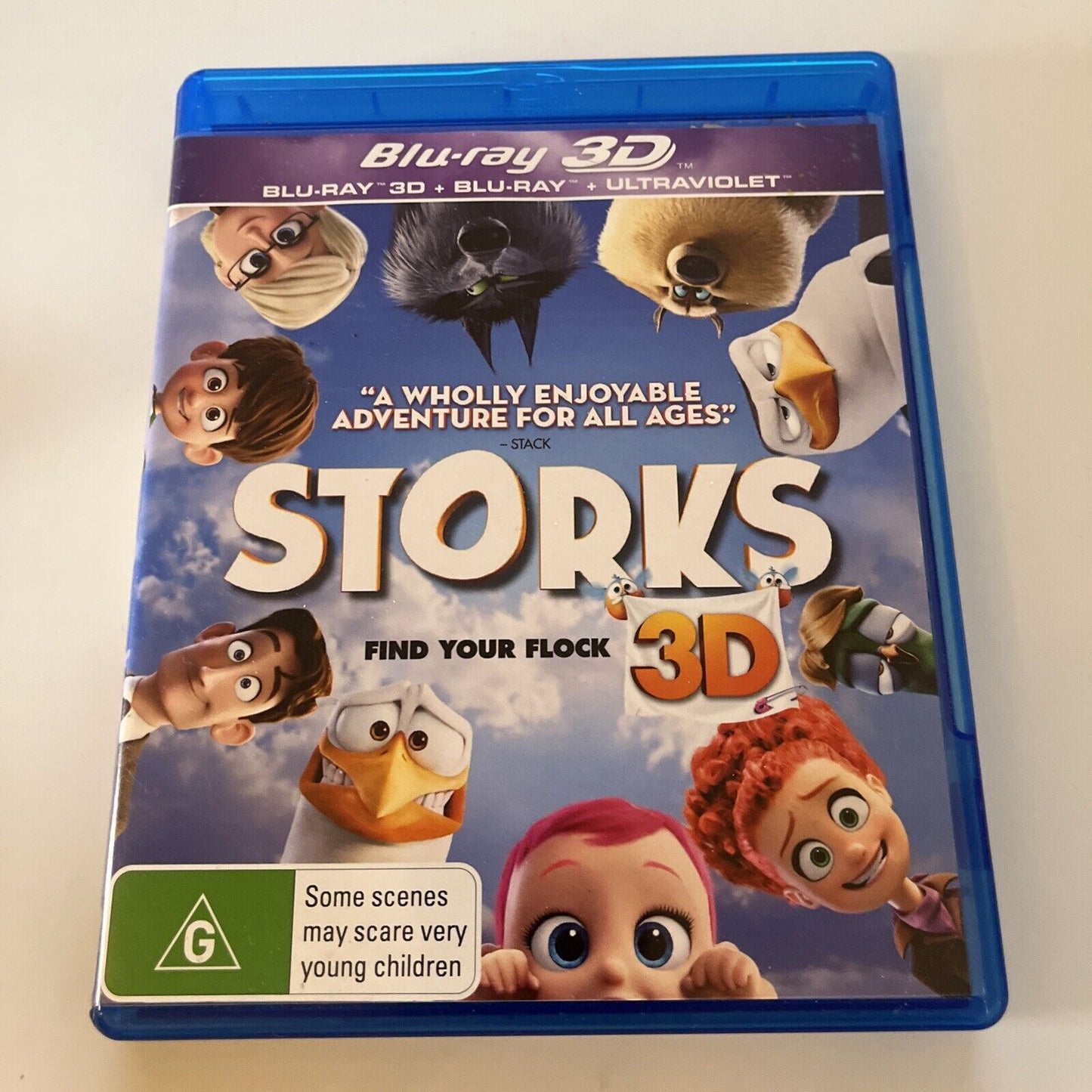 Storks Disc Storks 3D (Blu-ray 3D, 2016, 2-Disc) Kelsey Grammer, Ty Burrell Region ...