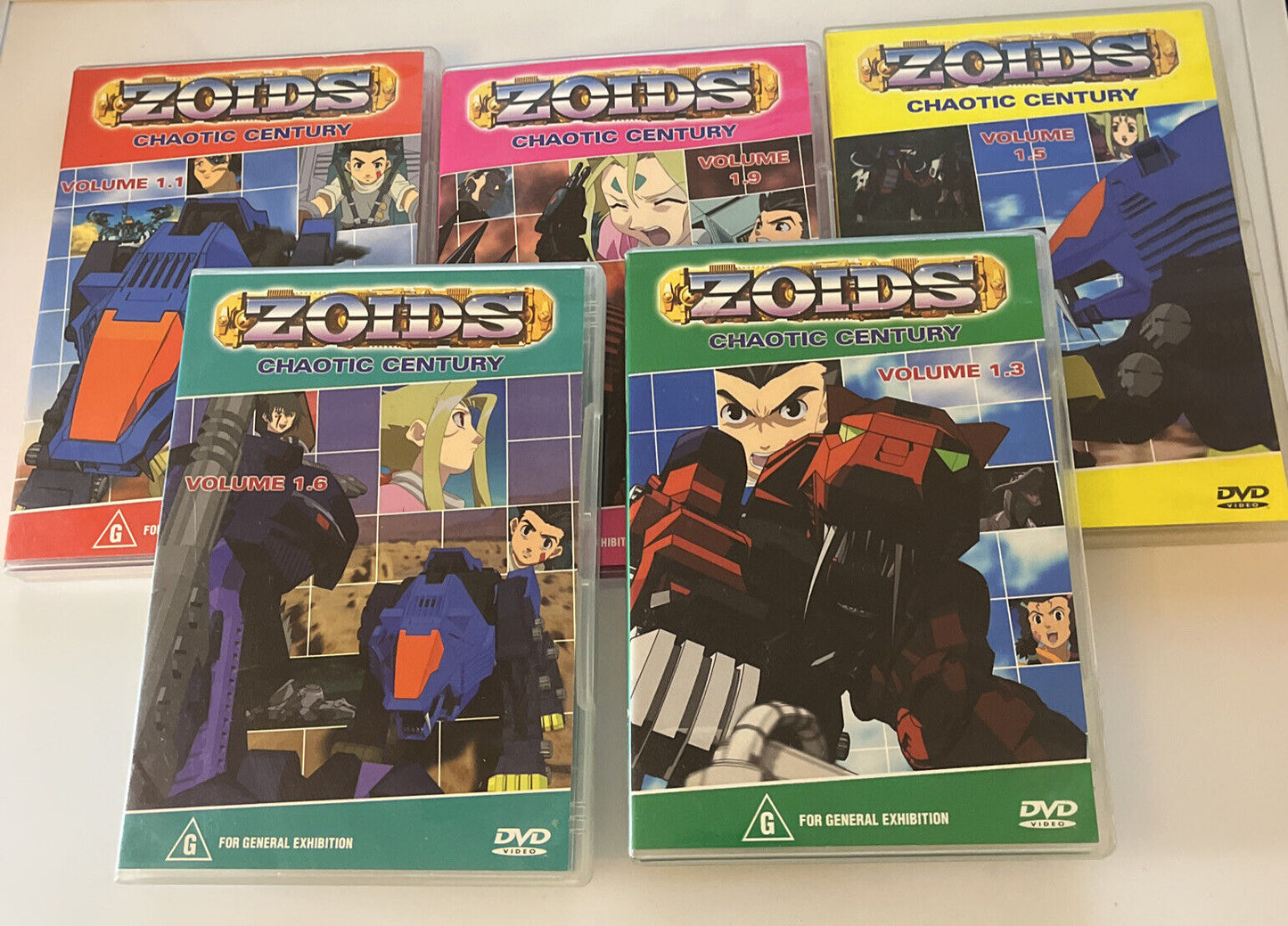 Zoids: Chaotic Century Volume 1.1, 1.6, 1.3, 1.9, 1.5 DVD Region 4