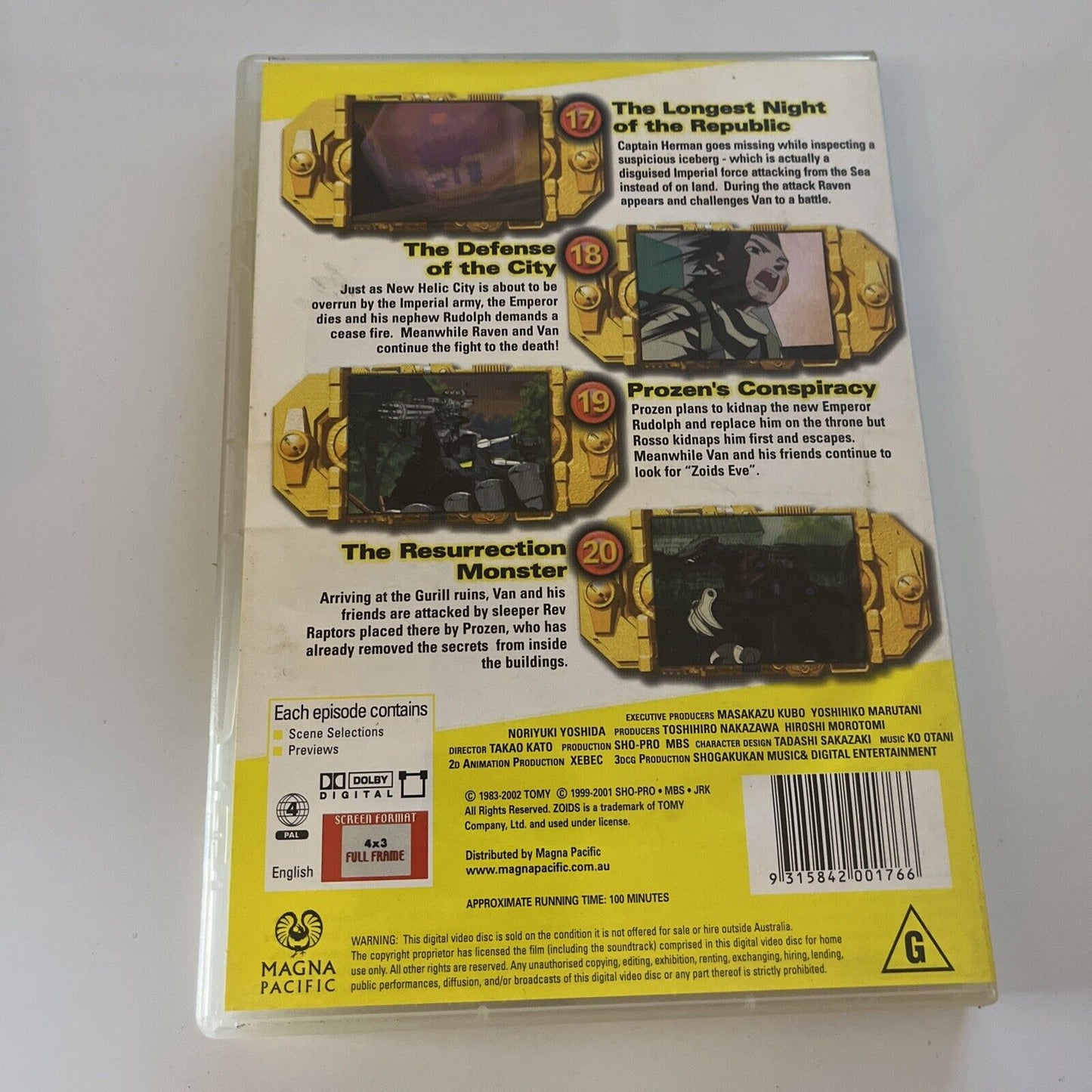 Zoids: Chaotic Century Volume 1.1, 1.6, 1.3, 1.9, 1.5 DVD Region 4