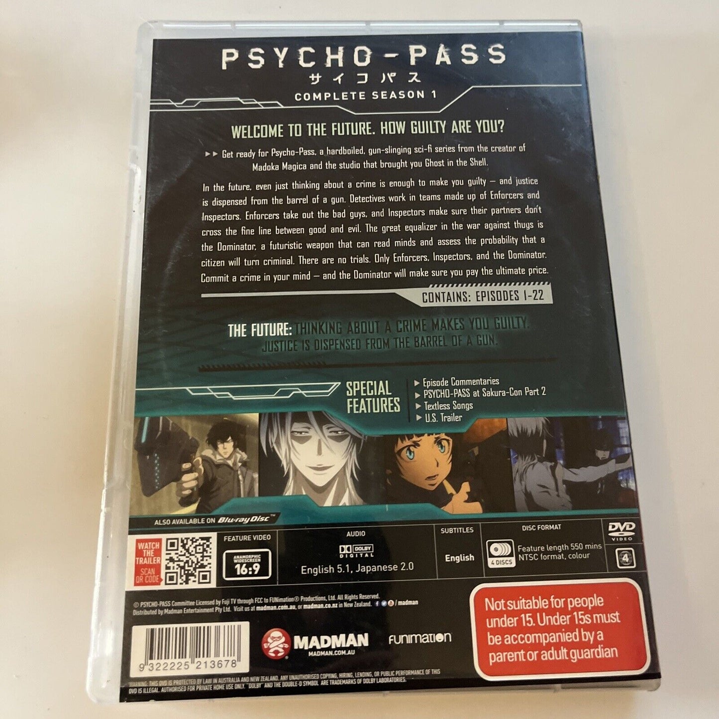 Psycho-Pass : Season 1 (DVD, 2012, 4-Disc) Region 4