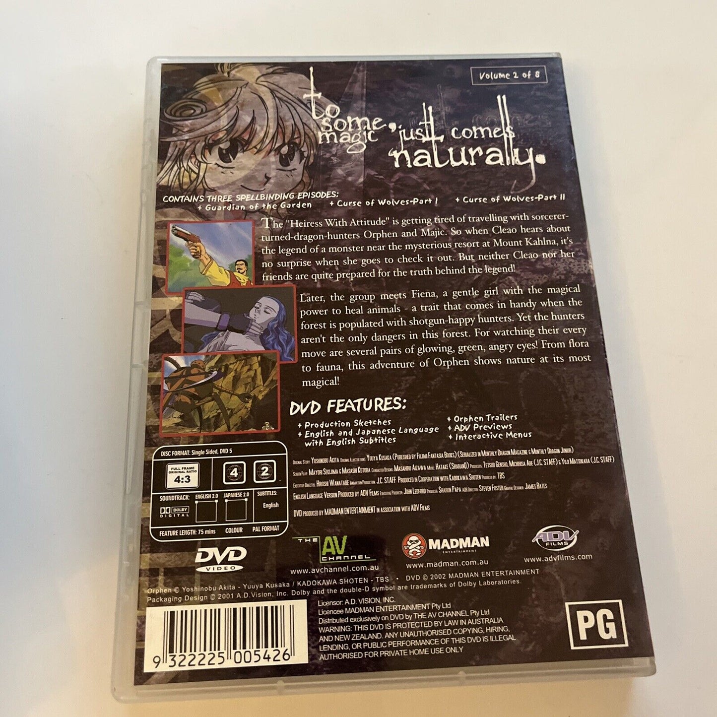 Orphen - Volume 1 2 3 4 5 6  (DVD, 2001, 6-Disc) Region 4