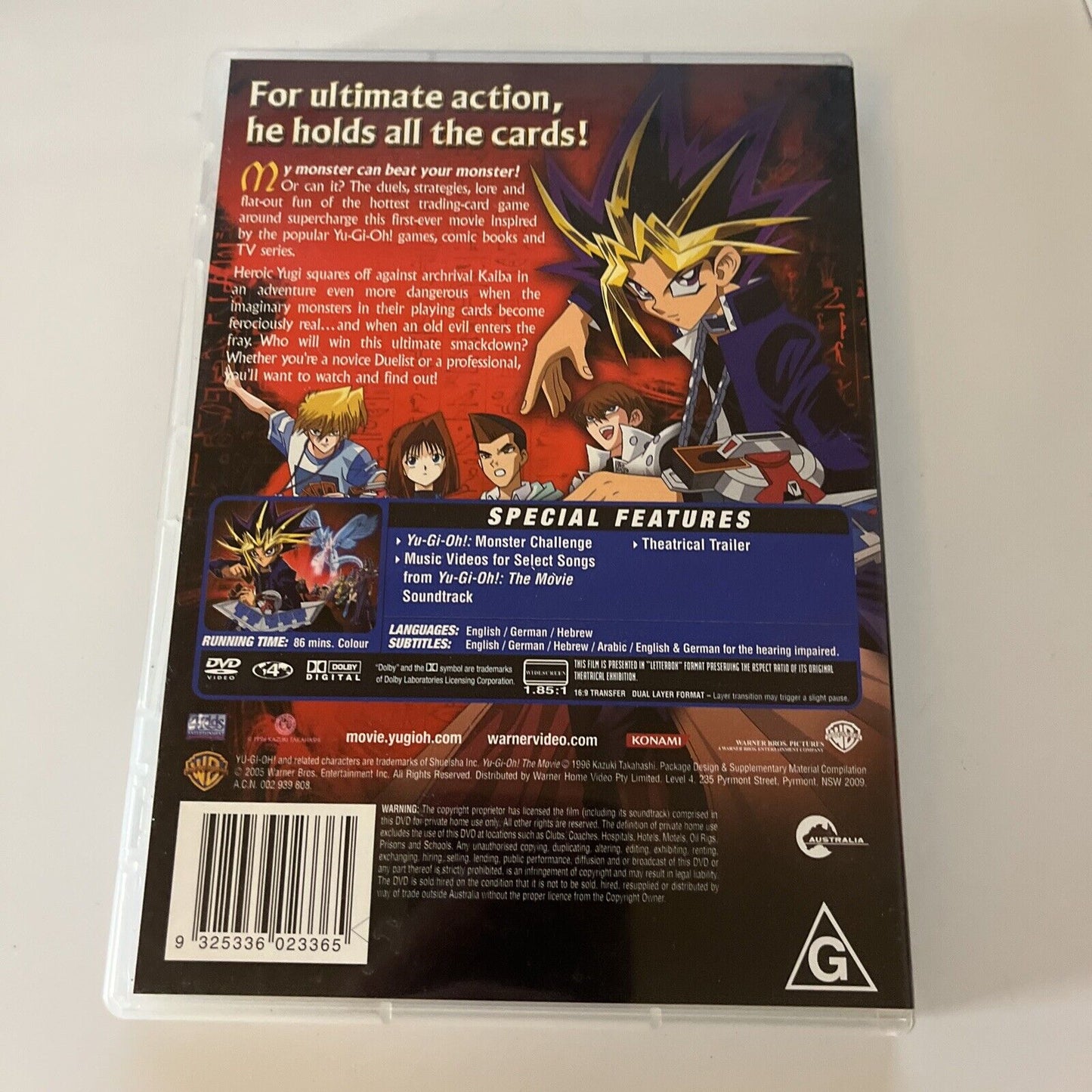 Yu-Gi-Oh! - The Movie (DVD, 2004) NEW Region 4