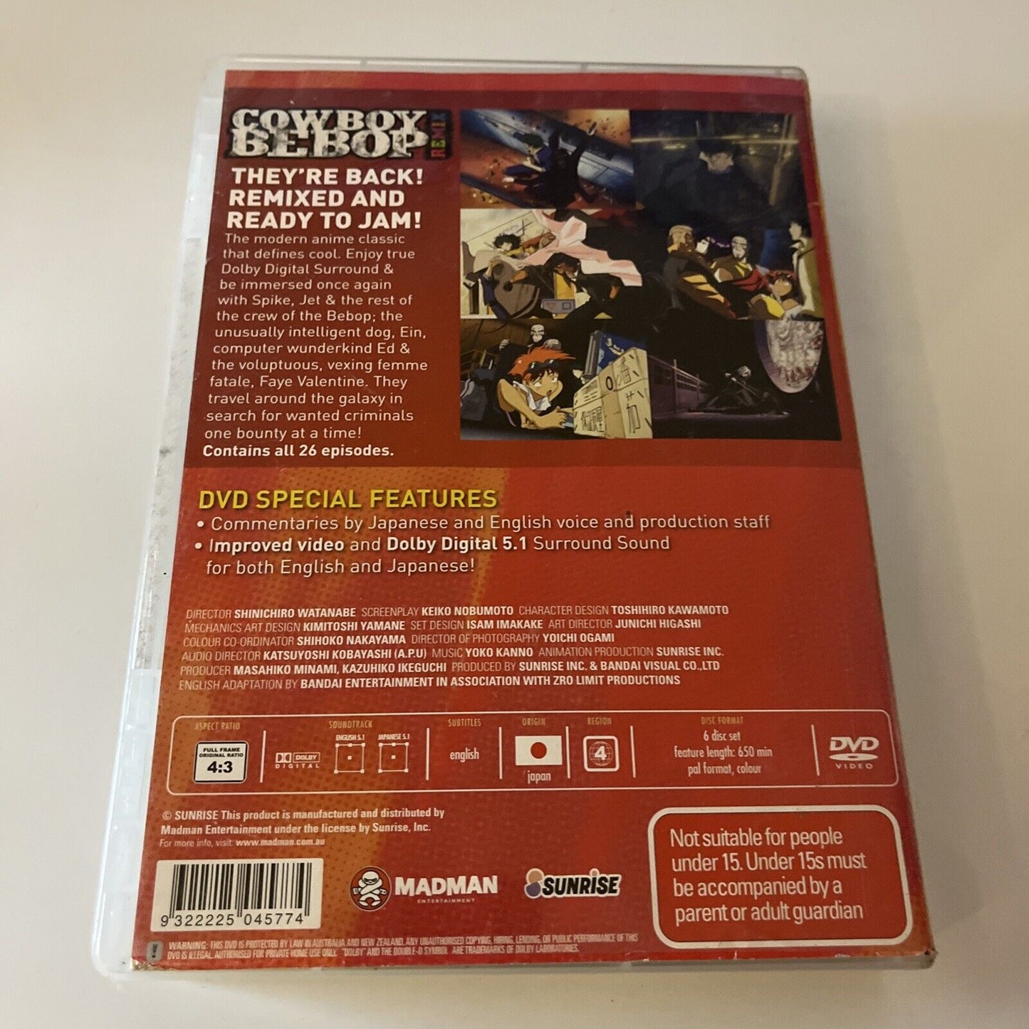 Cowboy Bebop - Remix - Complete Sessions (DVD) *Missing One Disc* Region 4