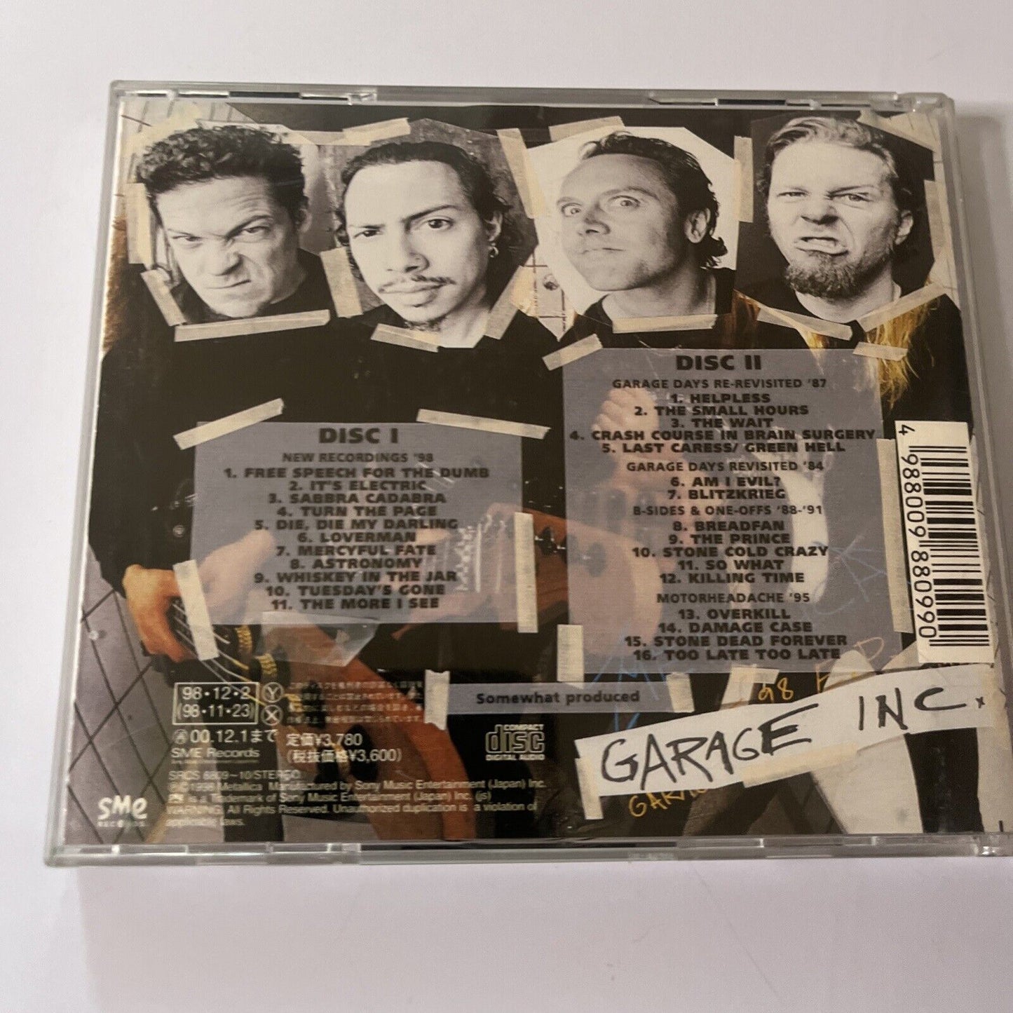 Metallica - Garage Inc (CD, 1998, 2-Disc) Srcs-8809-10 Japan Obi