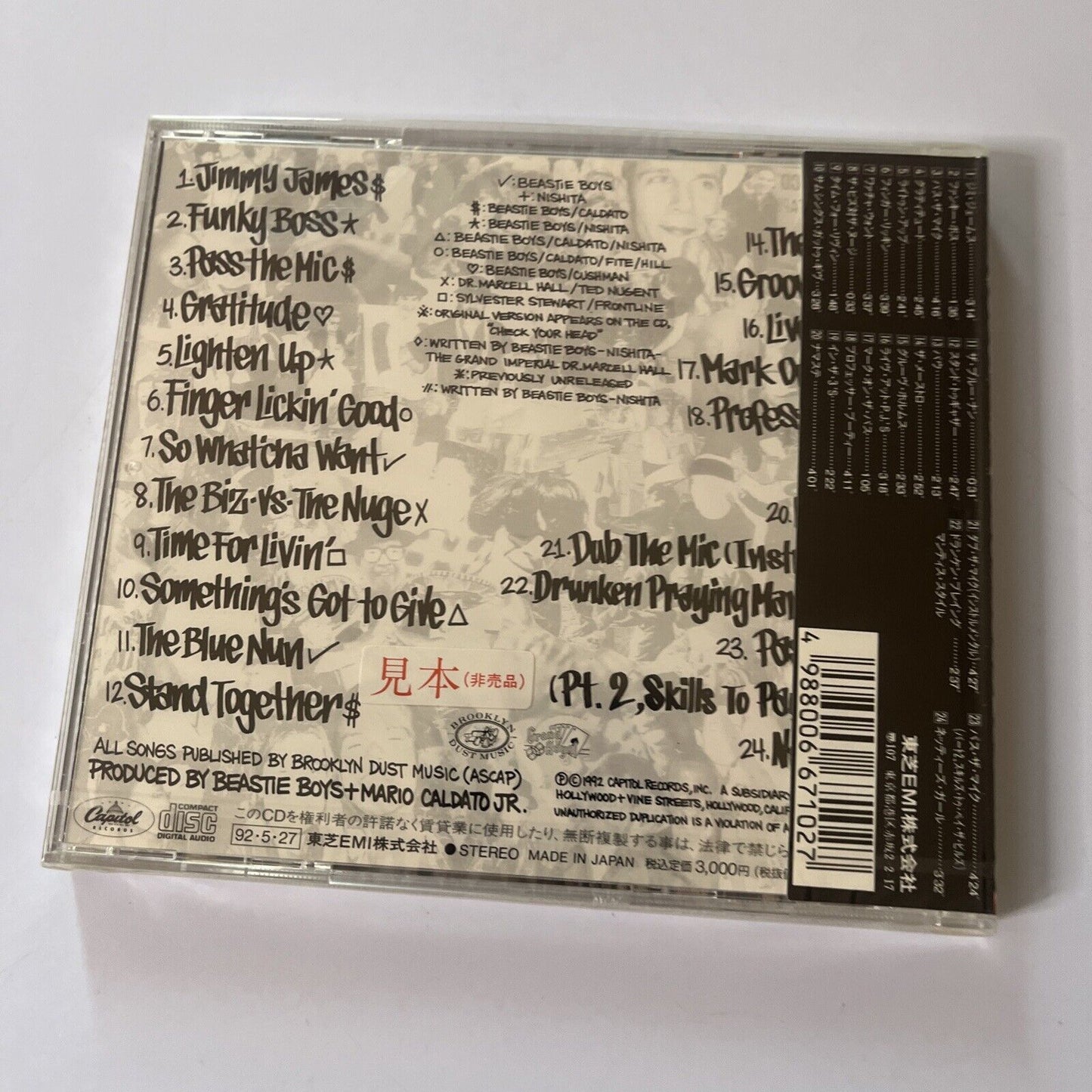 Beastie Boys - Check Your Head (CD, 1992) Obi Tocp-7183 Promo Japan *New Sealed*