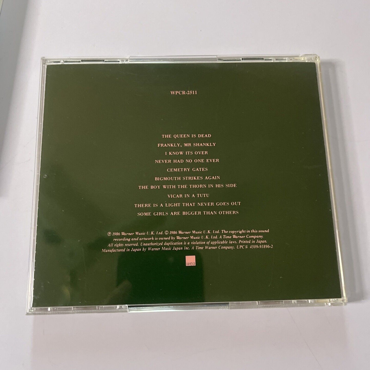 The Smiths - The Queen Is Dead (CD, 1986) Japan Obi Wpcr-2511