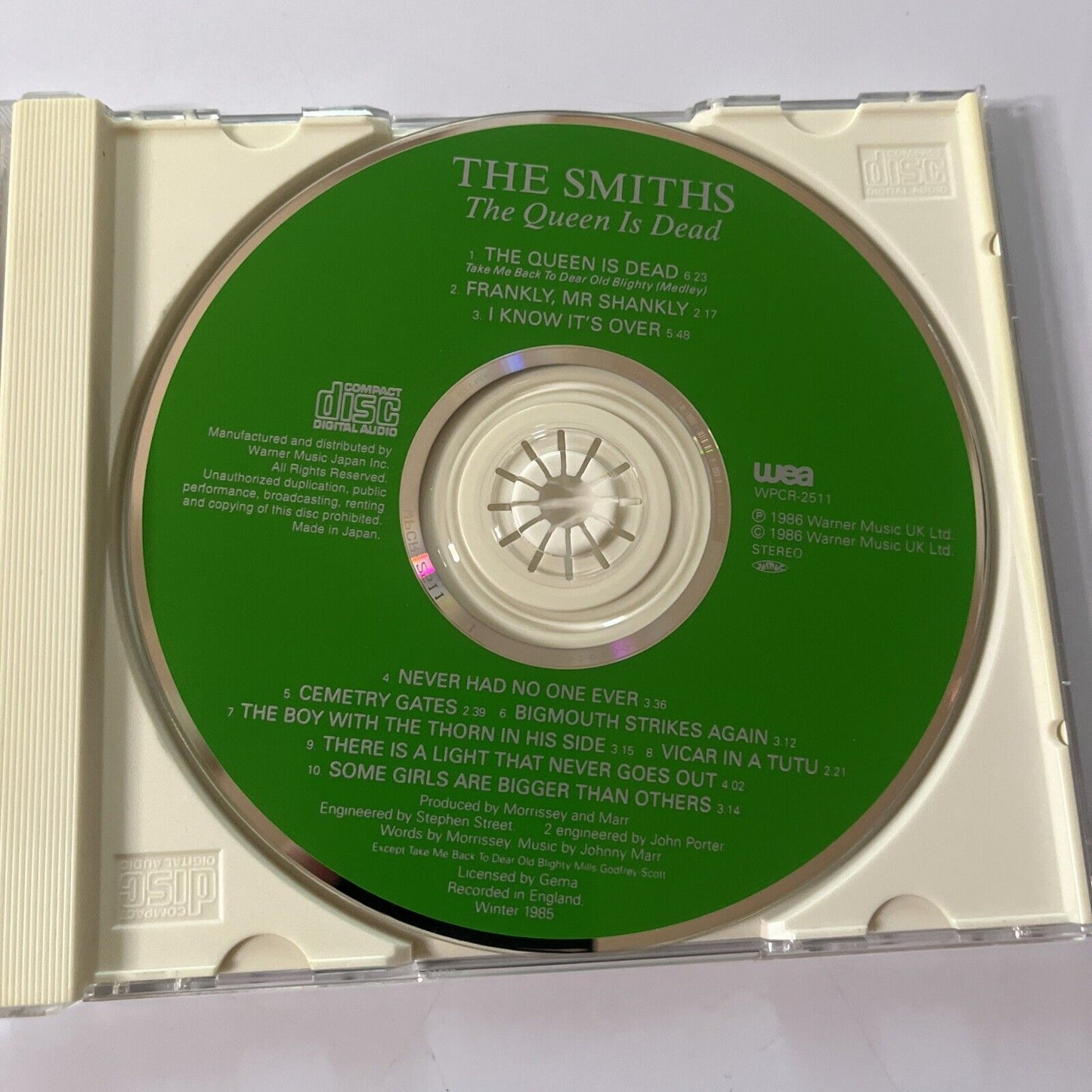 The Smiths - The Queen Is Dead (CD, 1986) Japan Obi Wpcr-2511
