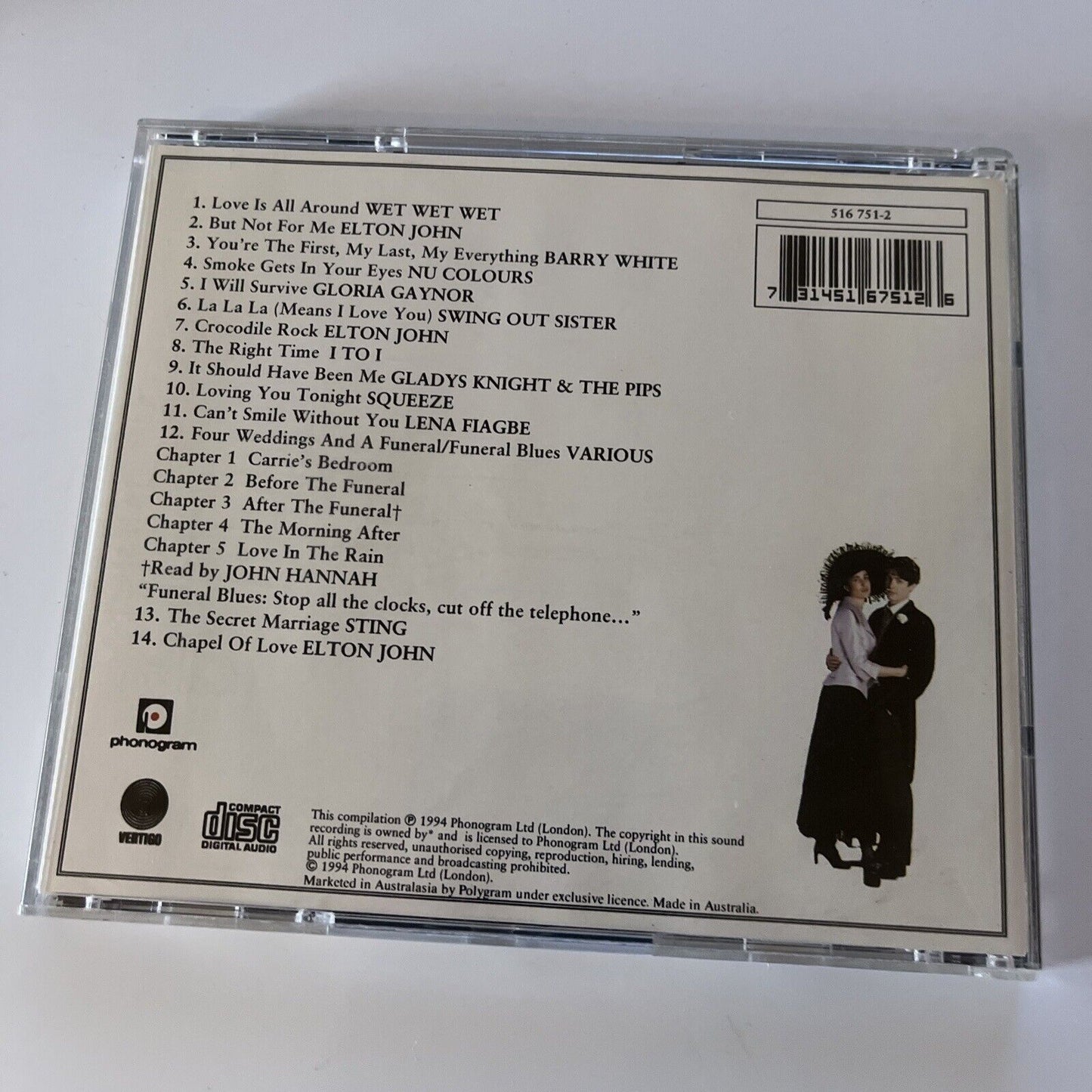 Four Weddings and a Funeral by Original Soundtrack (CD, 1994)