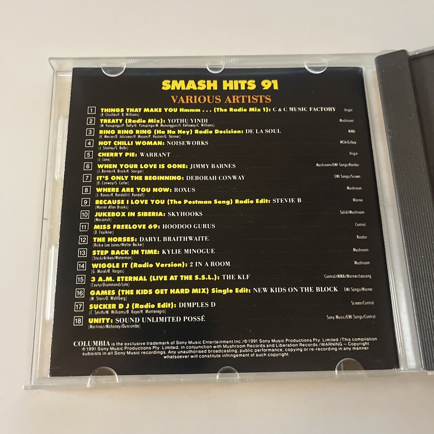 Smash Hits 1991 (CD, 1991)