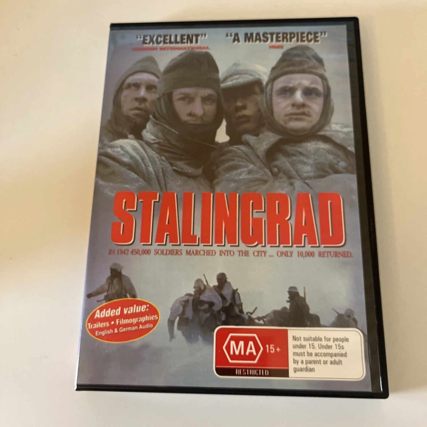 Stalingrad (DVD, 1992) Thomas Kretschmann, Sebastian Rudolph NEW Region 4